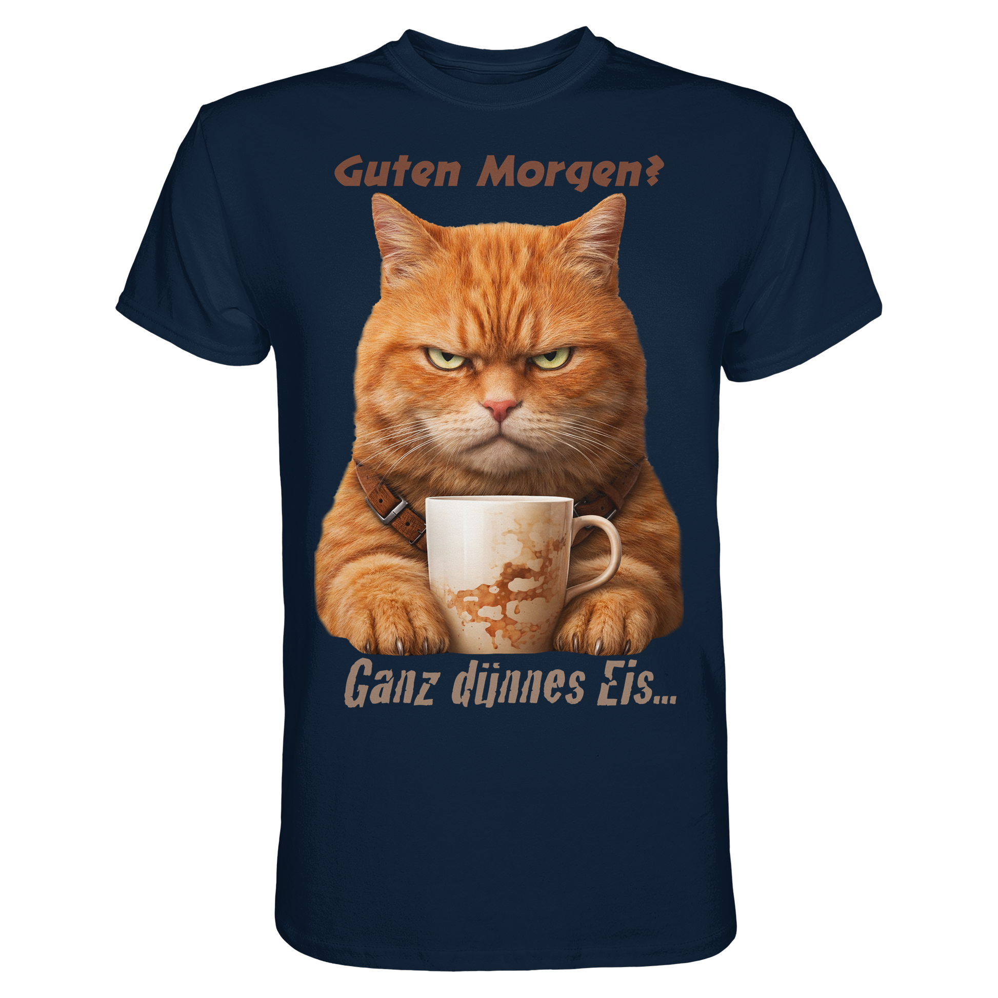 Guten Morgen Ganz dünnnes Eis. Ginger Cat comic  - Premium Shirt
