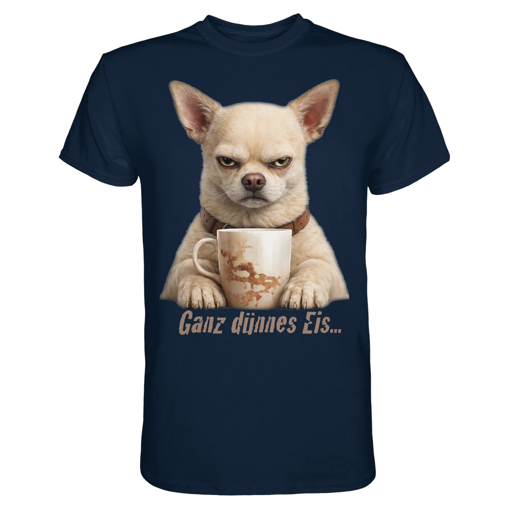 Ganz dünnes Eis. Chihuahua comic  - Premium Shirt - PAWentura