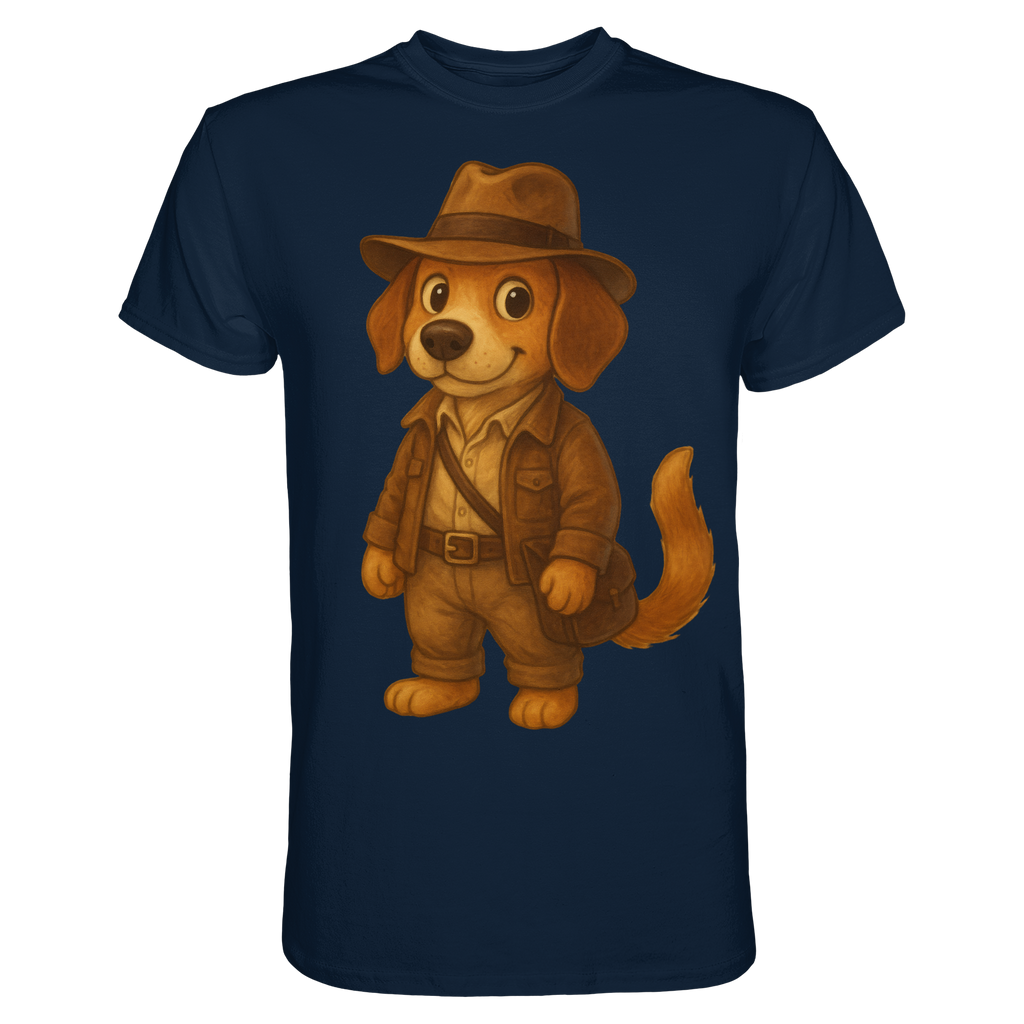 Abenteurer Hunde Cartoon  - Premium Shirt