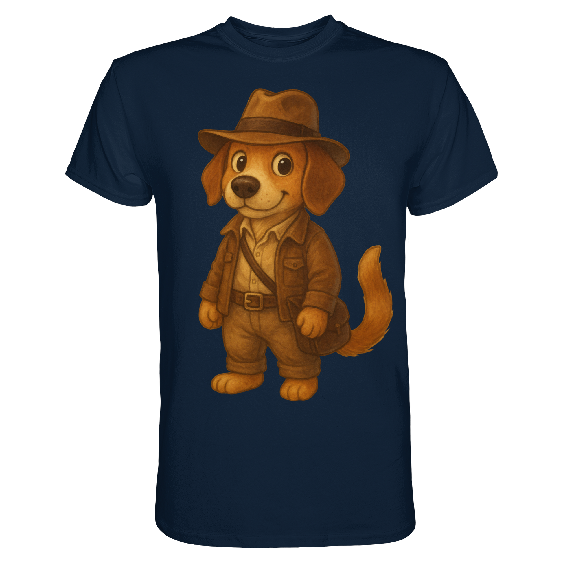 Abenteurer Hunde Cartoon  - Premium Shirt