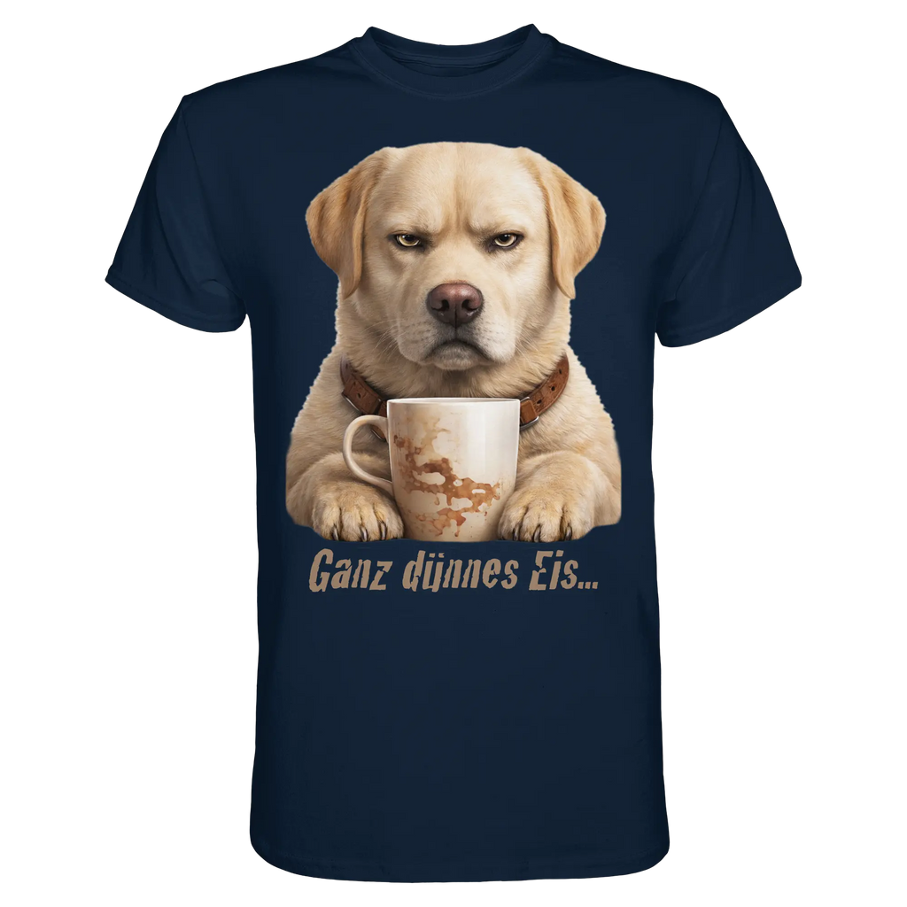 Ganz dünnes Eis- Grumpy Labrador Retreiver  - Premium Shirt - PAWentura