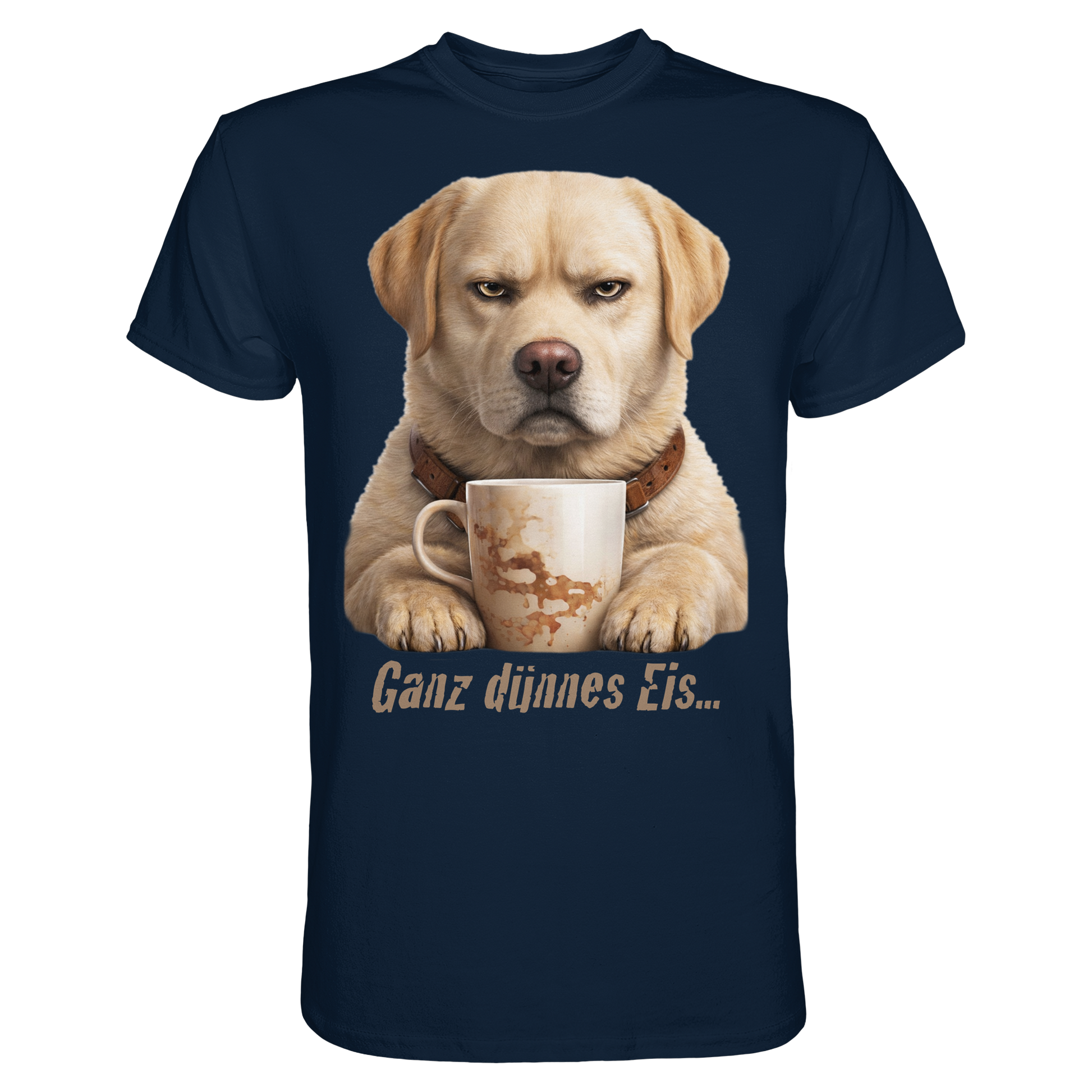 Ganz dünnes Eis- Grumpy Labrador Retreiver  - Premium Shirt