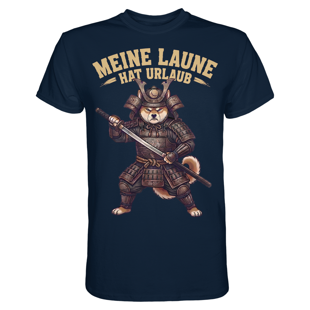 Meine Laune hat Urlaub – Lustiger Shiba Samurai Hund - Premium Shirt
