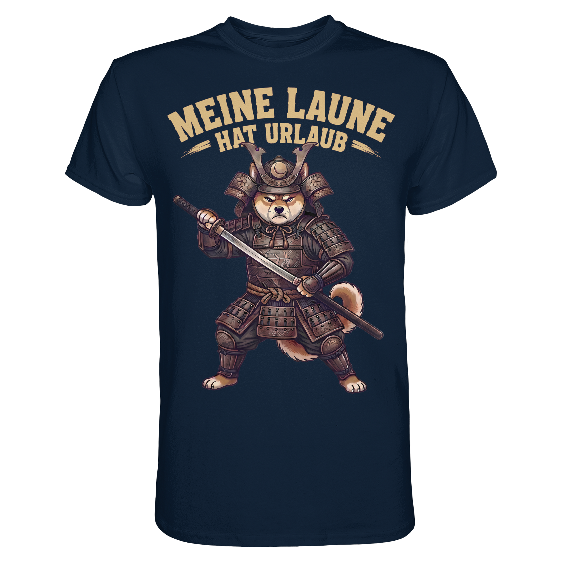 Meine Laune hat Urlaub – Lustiger Shiba Samurai Hund - Premium Shirt