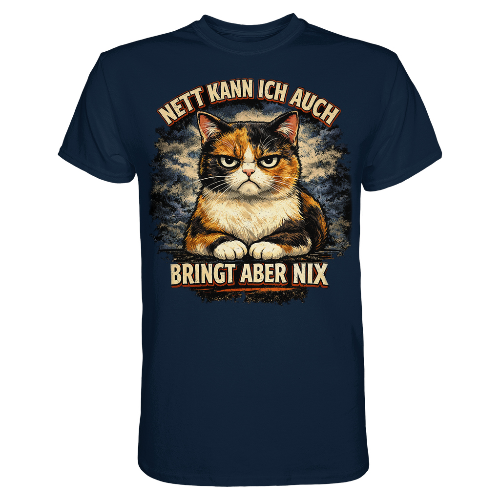 Nett kann ich auch - Bringt aber nix grumpy Cat - Premium Shirt PAWentura