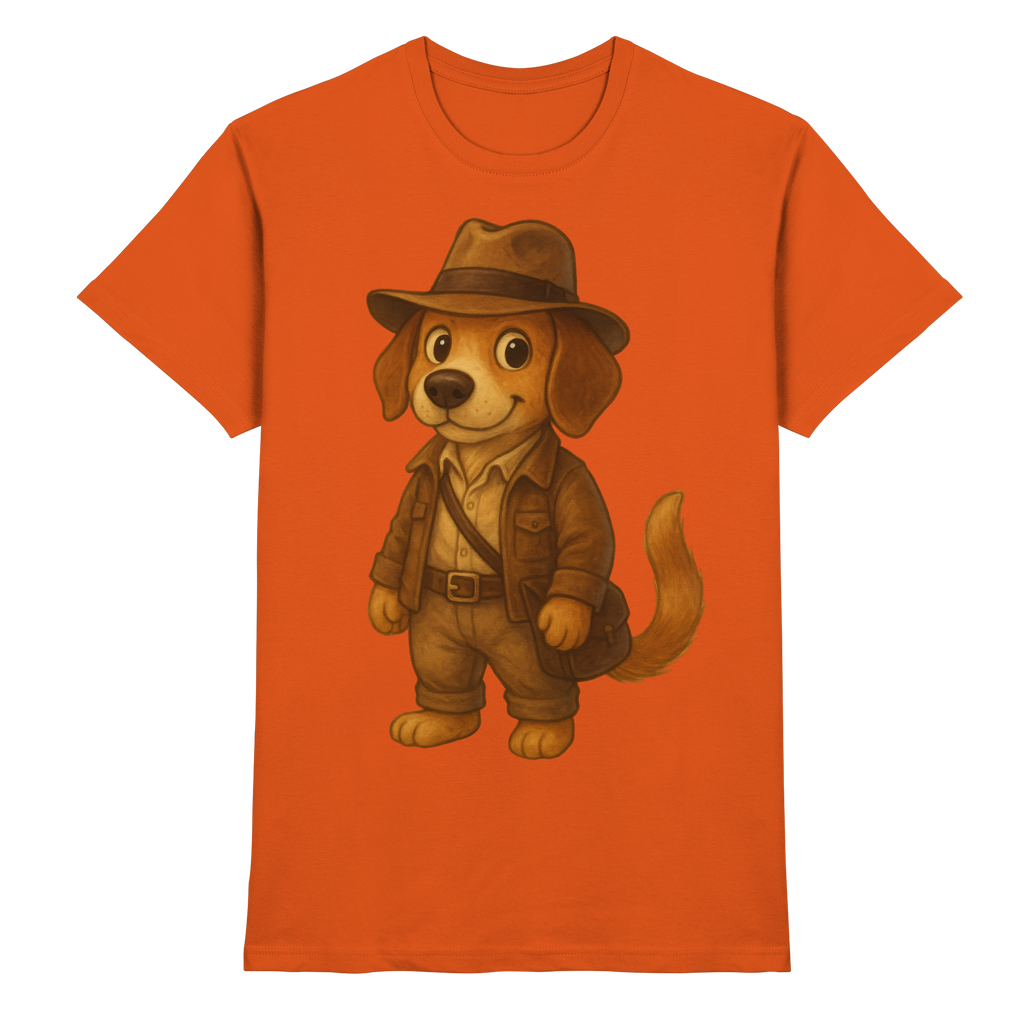 Abenteurer Hunde Cartoon  - Premium Shirt