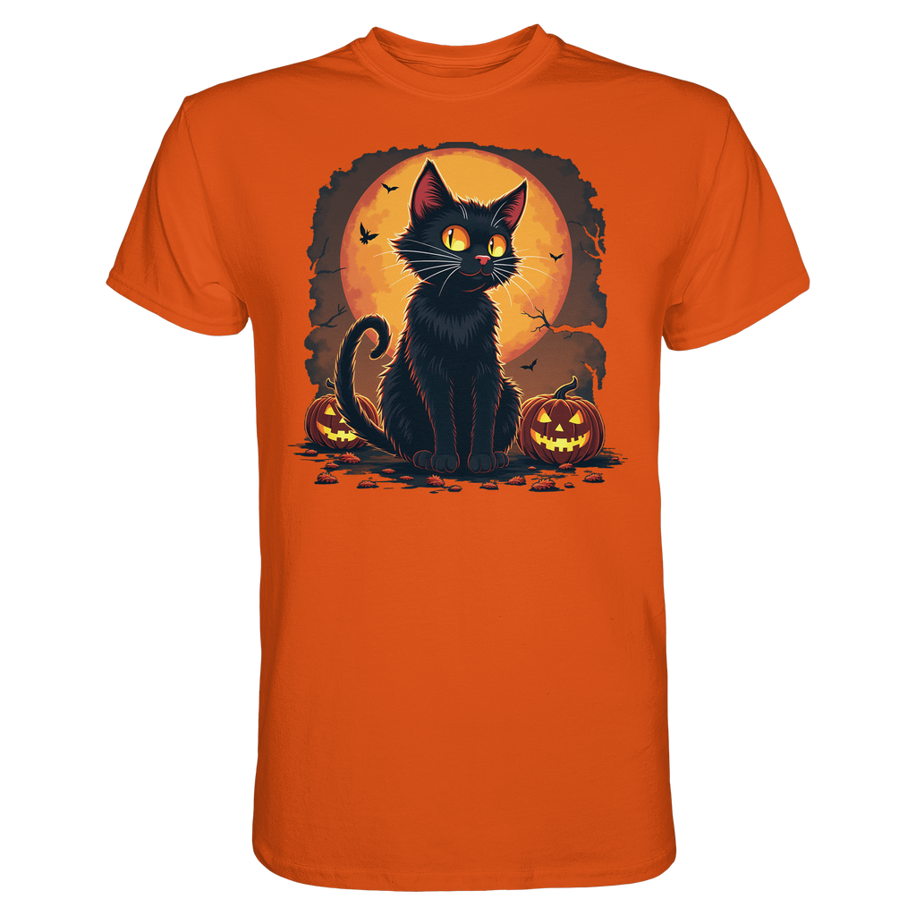 Halloween Black Cat- Schwarze Katze - Premium Shirt