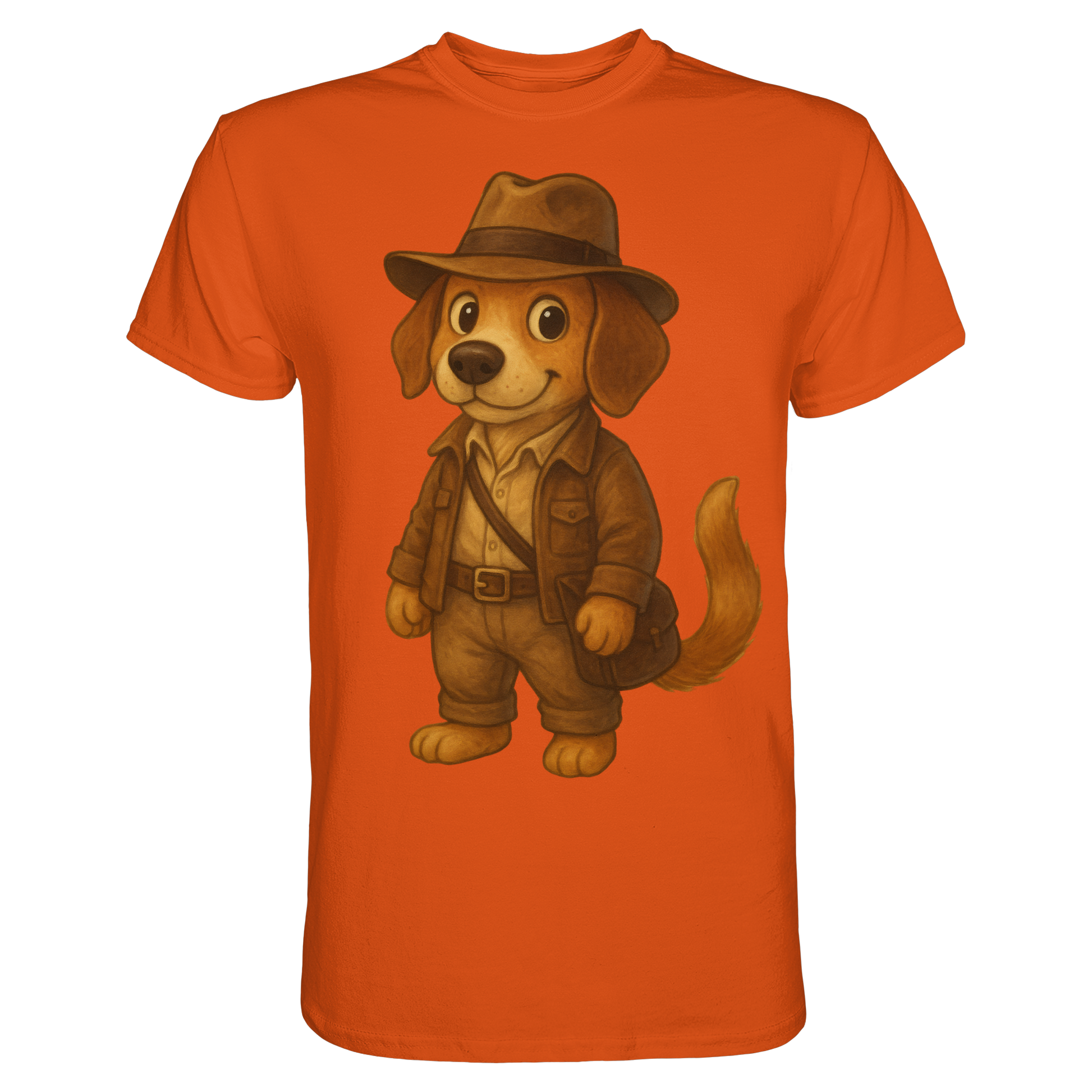 Abenteurer Hunde Cartoon  - Premium Shirt