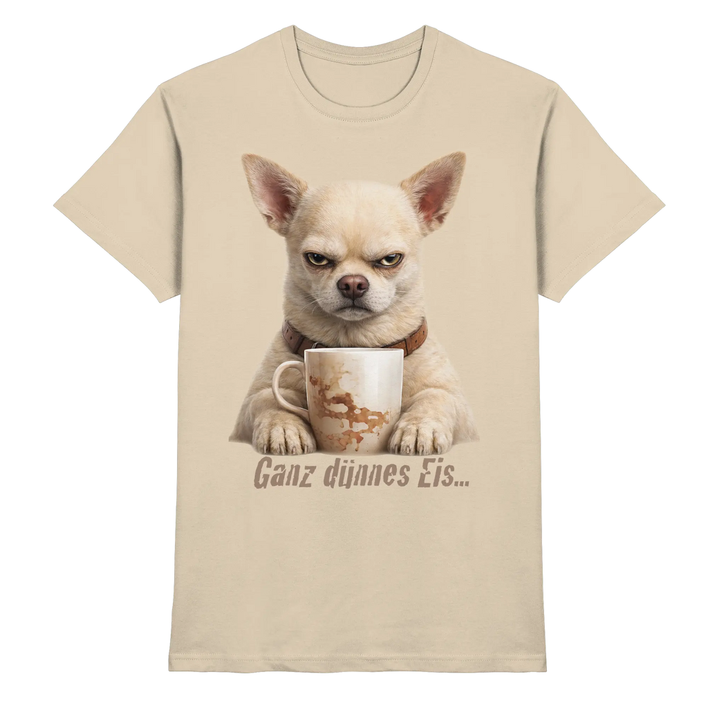 Ganz dünnes Eis. Chihuahua comic  - Premium Shirt - PAWentura