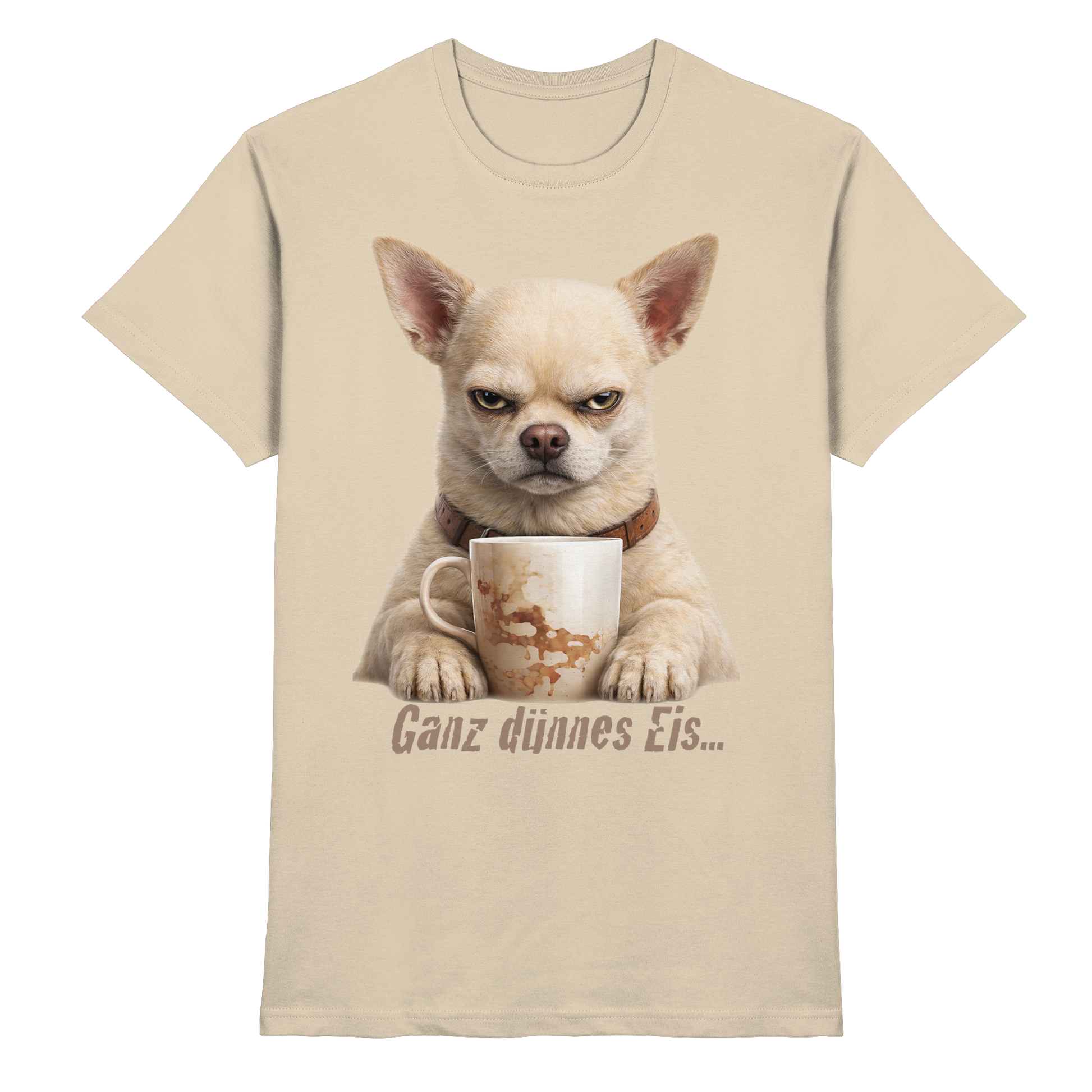Ganz dünnes Eis. Chihuahua comic  - Premium Shirt