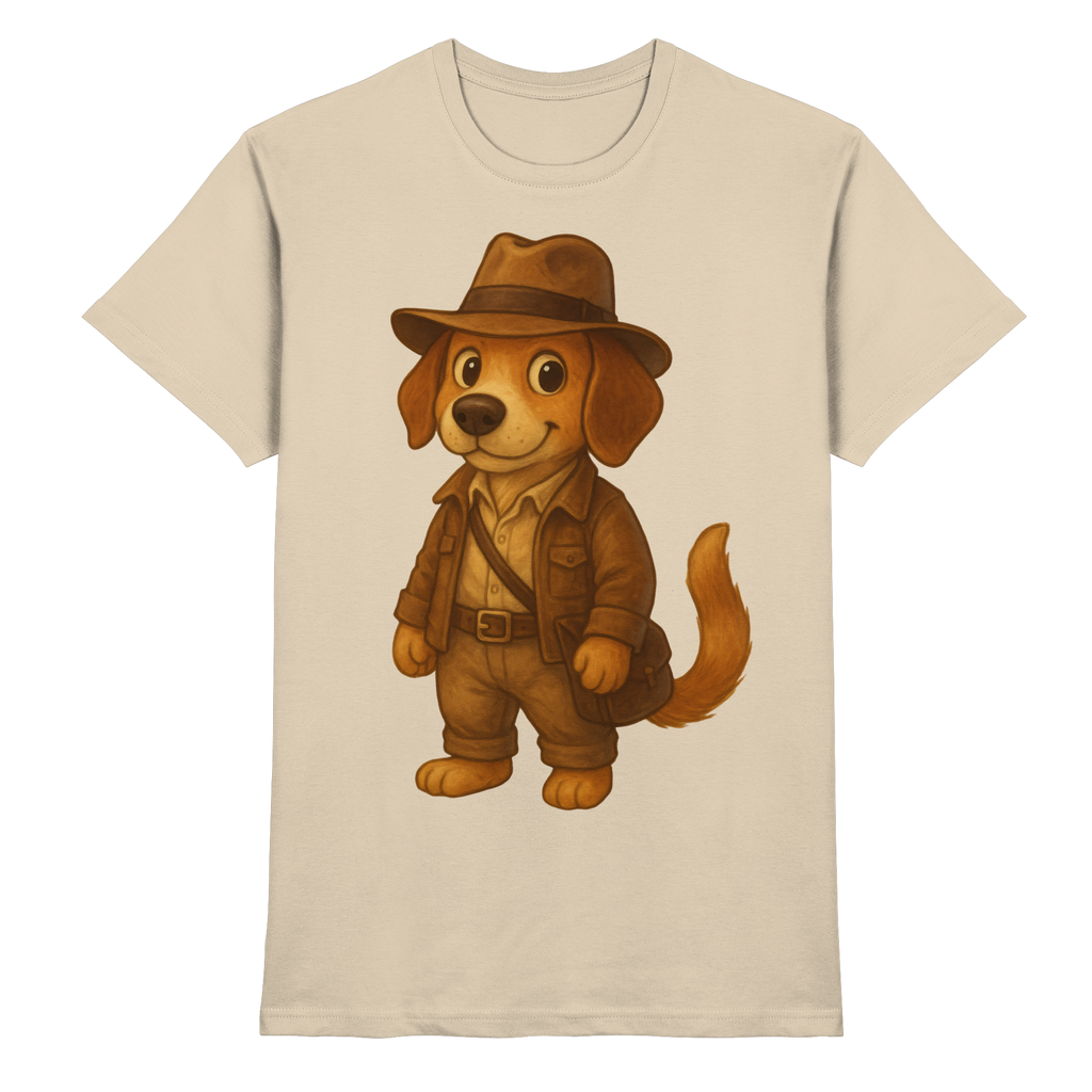 Abenteurer Hunde Cartoon  - Premium Shirt