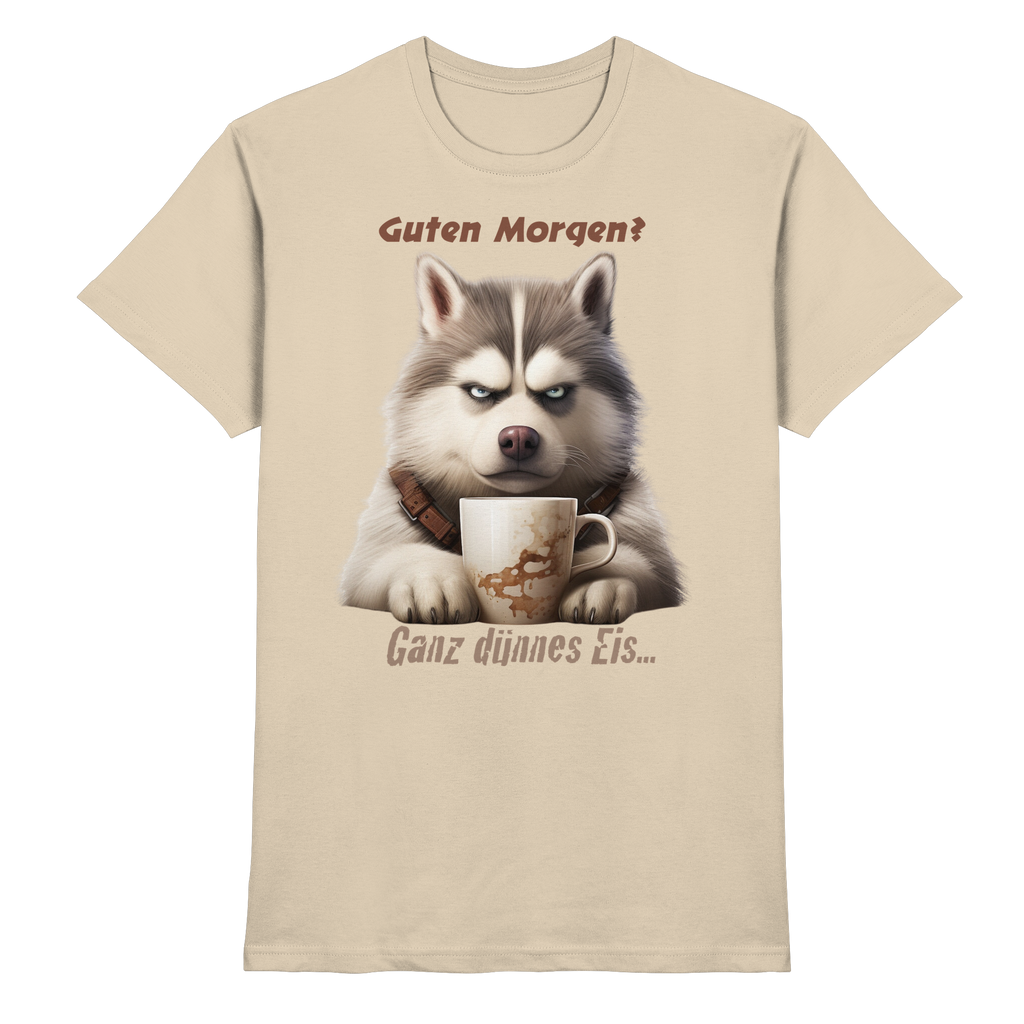 Guten Morgen. Ganz dünnnes Eis. Husky comic - Premium Shirt