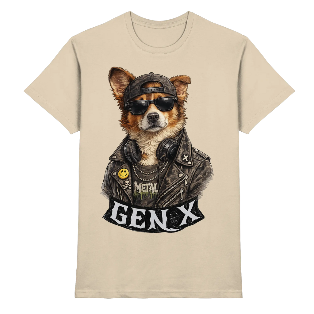 GEN X Funny Punk Dog 80s - Premium Shirt - PAWentura