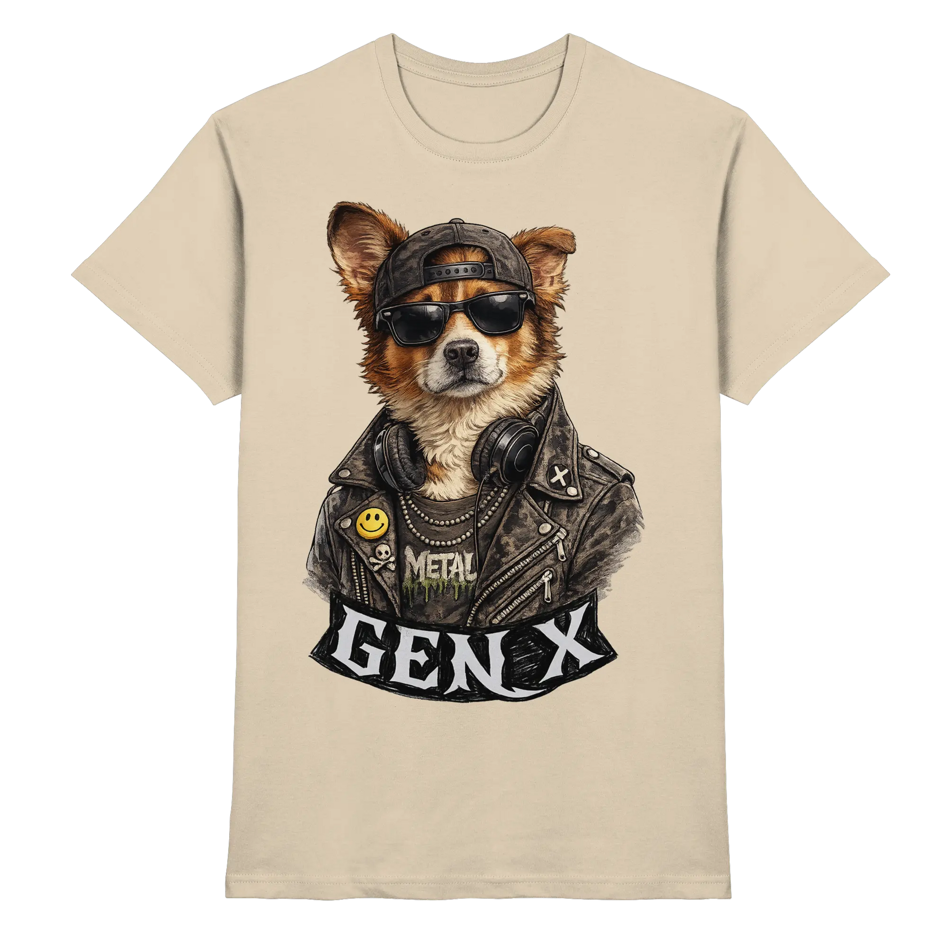 GEN X Funny Punk Dog 80s - Premium Shirt - PAWentura
