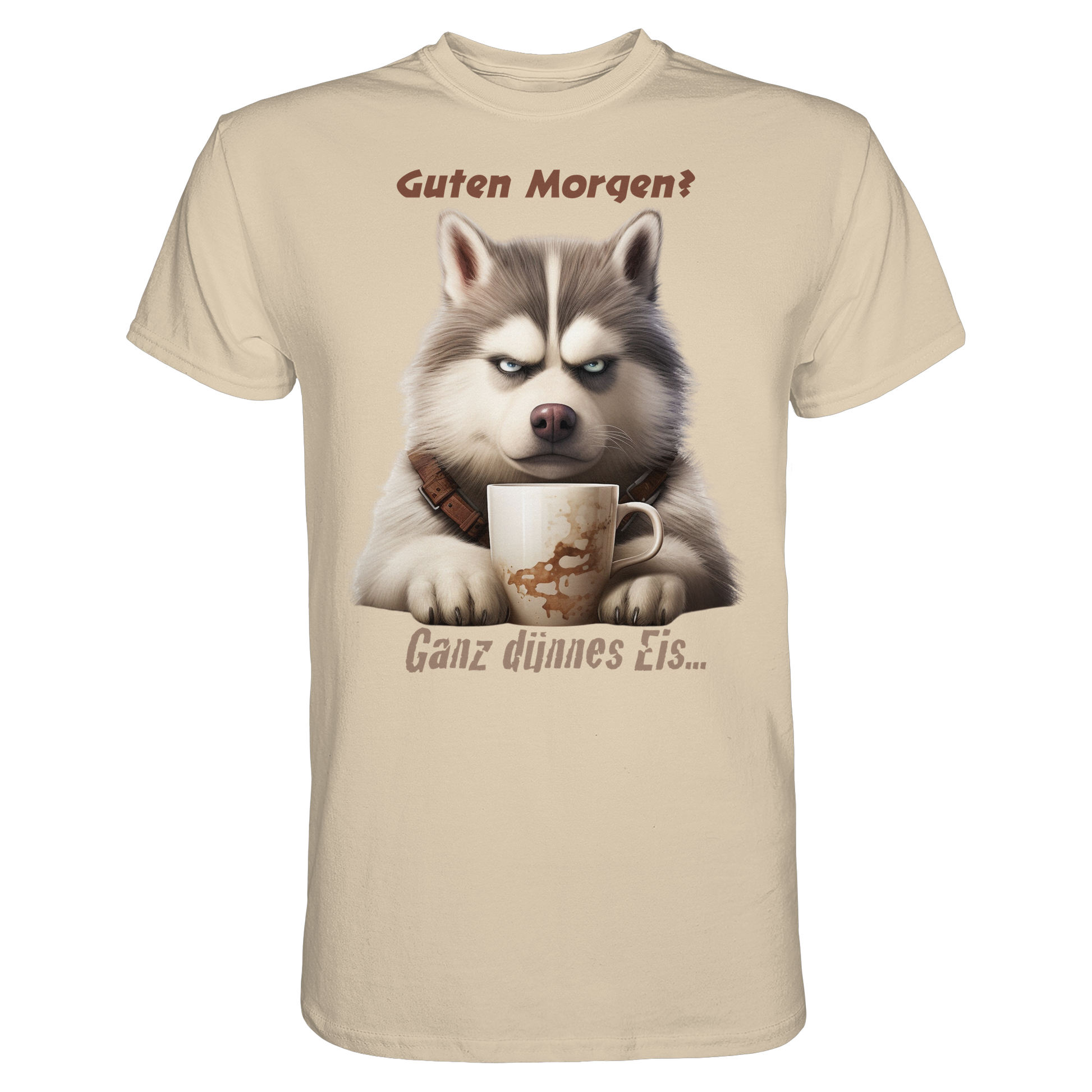 Guten Morgen. Ganz dünnnes Eis. Husky comic - Premium Shirt