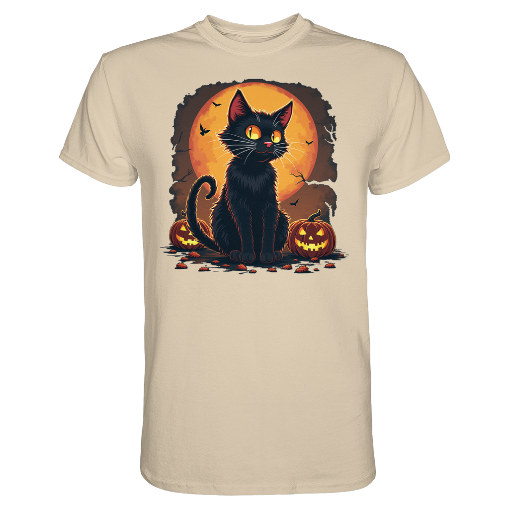 Halloween Black Cat- Schwarze Katze - Premium Shirt
