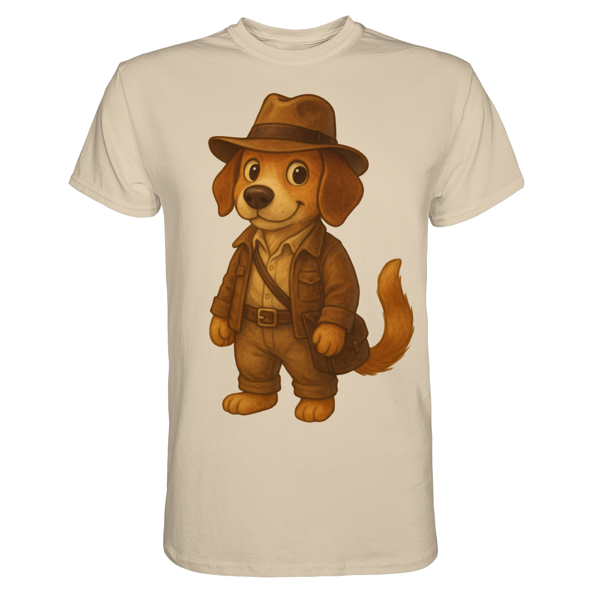 Abenteurer Hunde Cartoon  - Premium Shirt