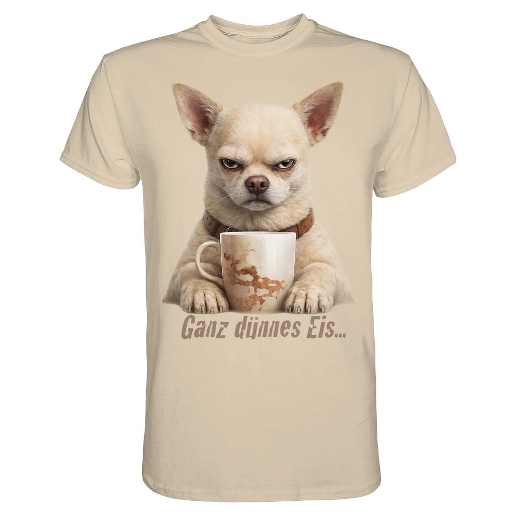 Ganz dünnes Eis. Chihuahua comic  - Premium Shirt - PAWentura