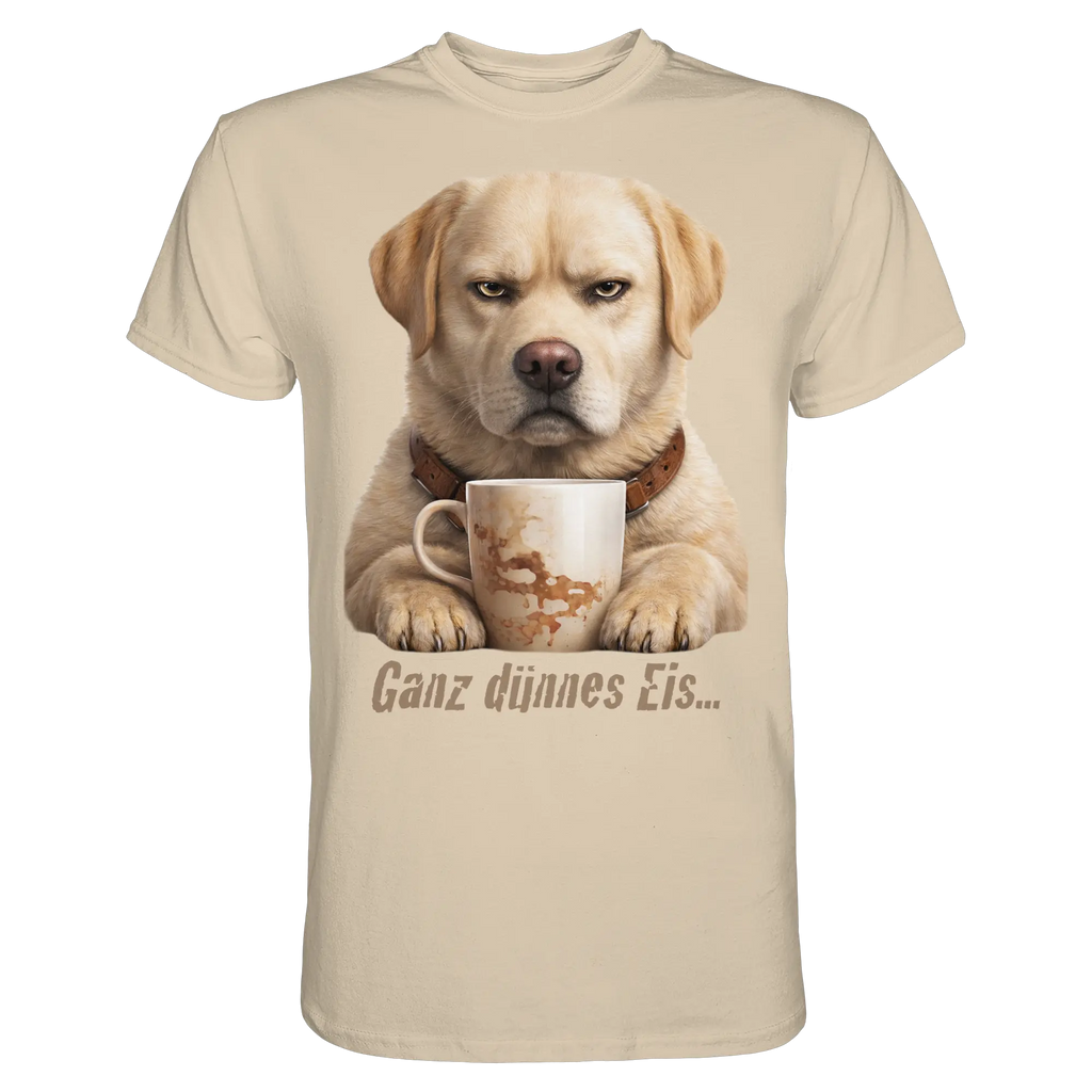 Ganz dünnes Eis- Grumpy Labrador Retreiver  - Premium Shirt - PAWentura