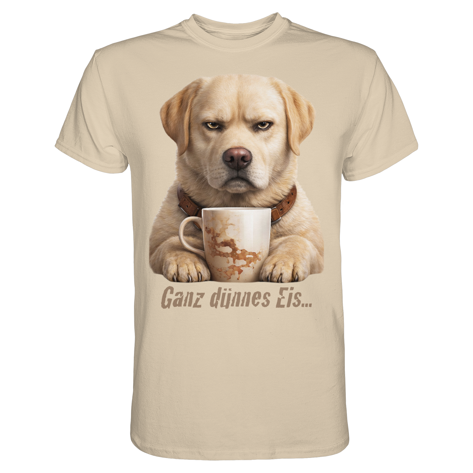 Ganz dünnes Eis- Grumpy Labrador Retreiver  - Premium Shirt