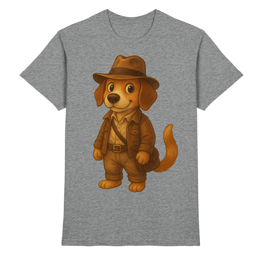 Abenteurer Hunde Cartoon  - Premium Shirt