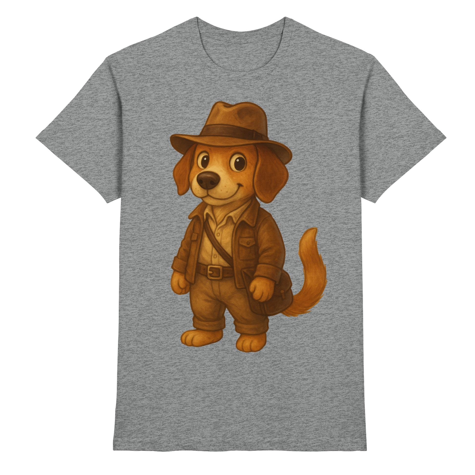 Abenteurer Hunde Cartoon  - Premium Shirt
