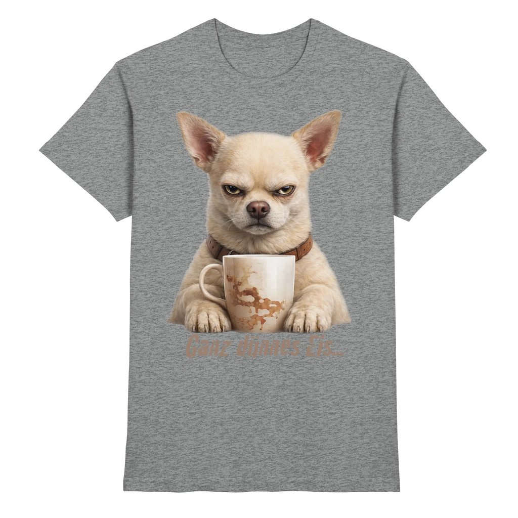 Ganz dünnes Eis. Chihuahua comic  - Premium Shirt - PAWentura