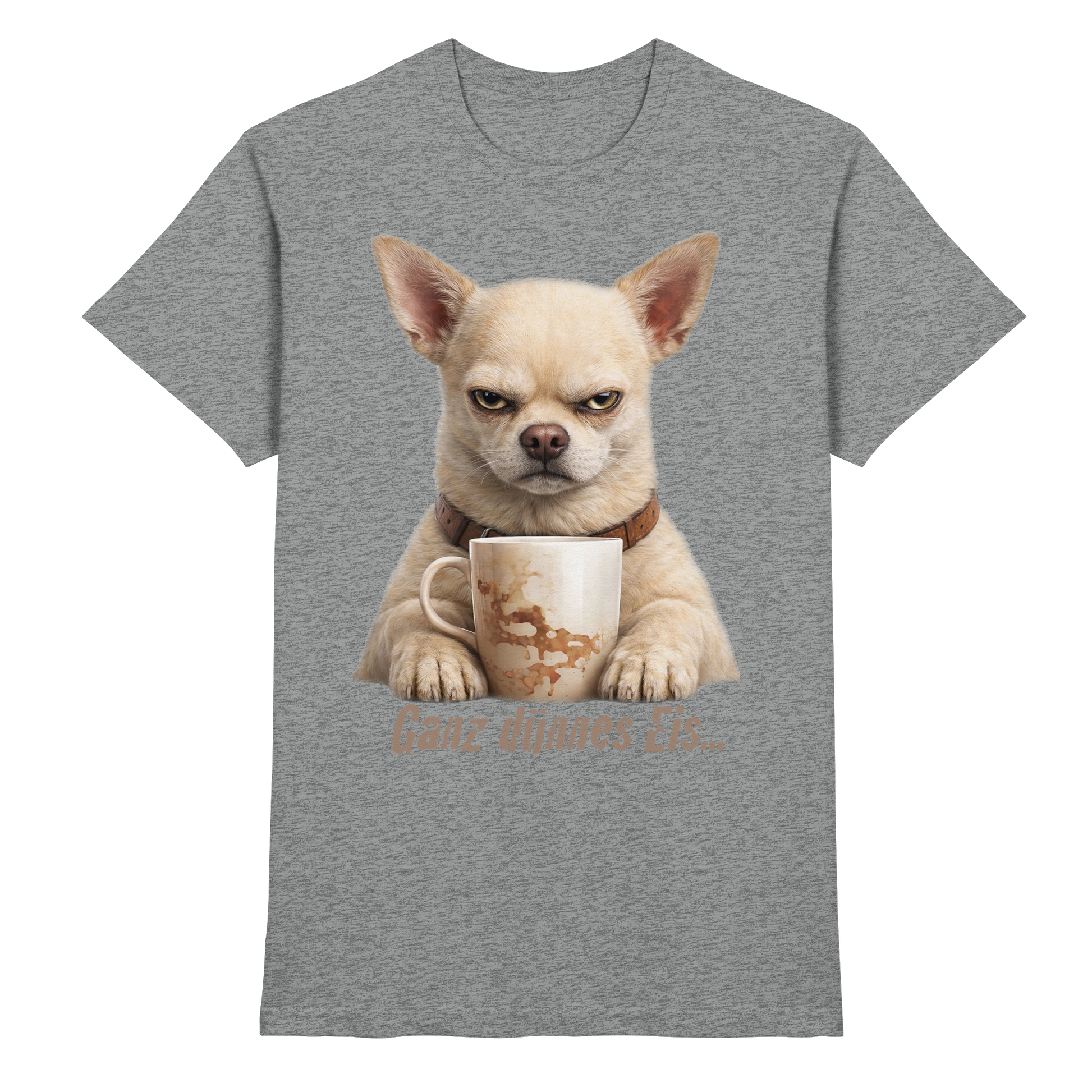 Ganz dünnes Eis. Chihuahua comic  - Premium Shirt