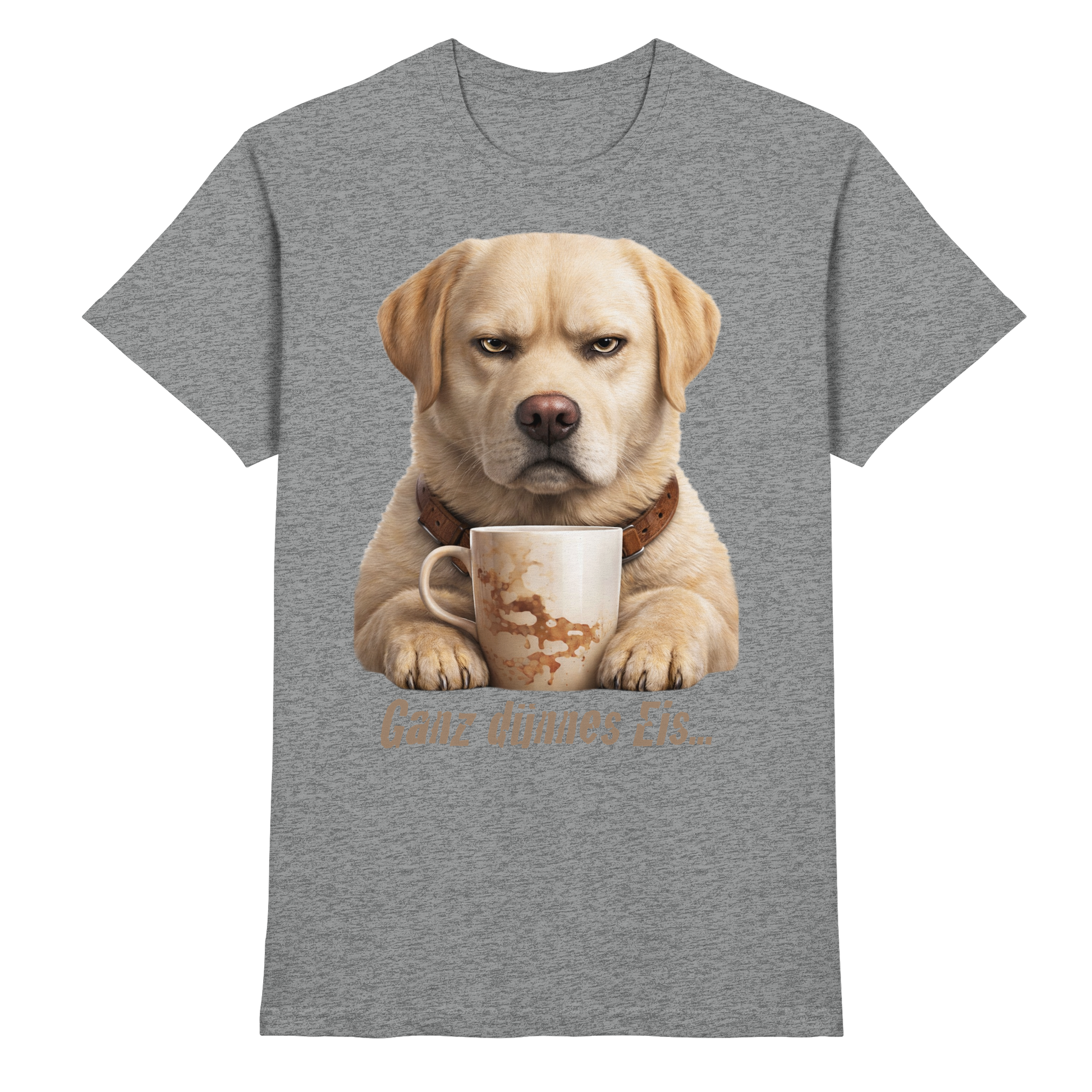 Ganz dünnes Eis- Grumpy Labrador Retreiver  - Premium Shirt