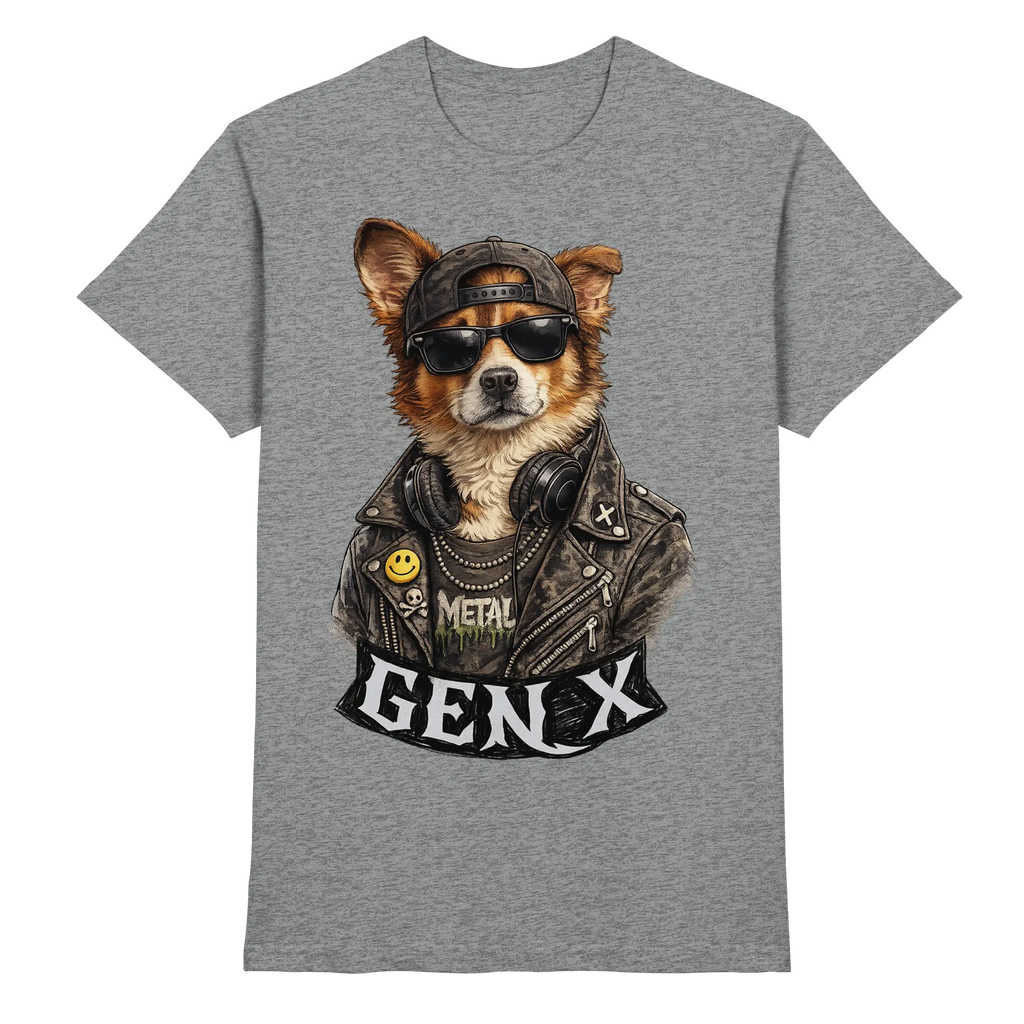 GEN X Funny Punk Dog 80s - Premium Shirt - PAWentura