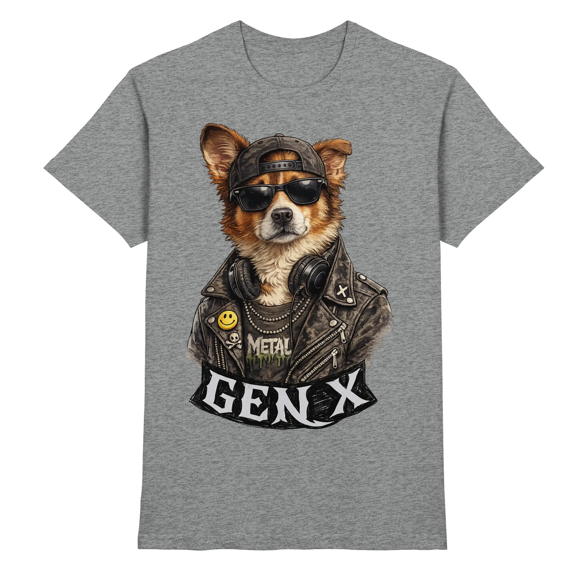 GEN X Funny Punk Dog 80s - Premium Shirt - PAWentura