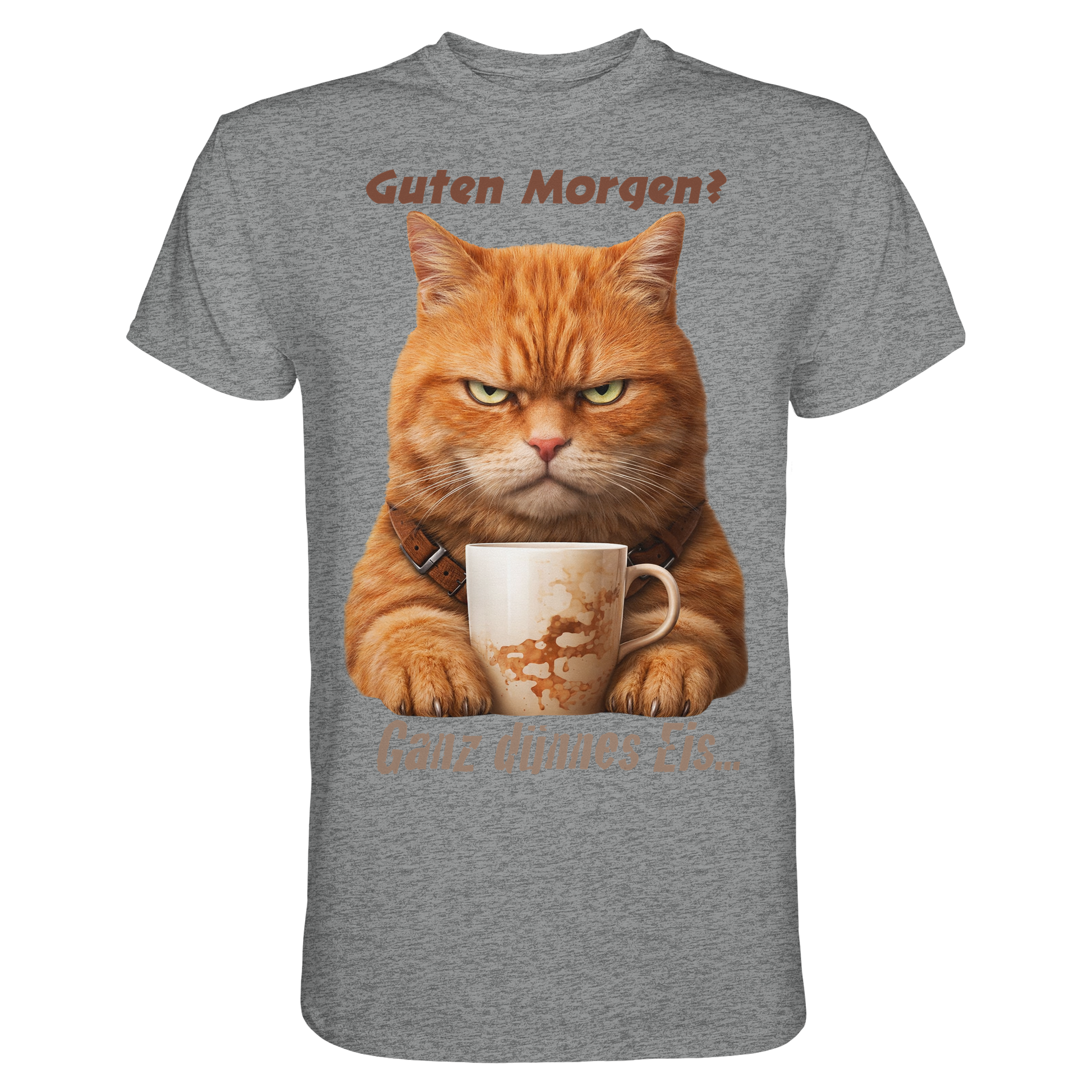 Guten Morgen Ganz dünnnes Eis. Ginger Cat comic  - Premium Shirt