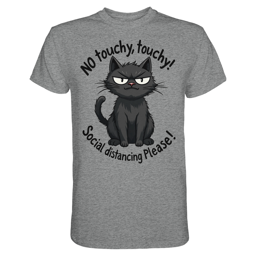 No touchy, touchy! Social distance Please! Black cat - Premium Shirt