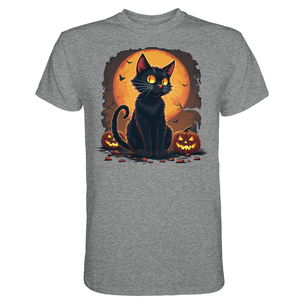 Halloween Black Cat- Schwarze Katze - Premium Shirt