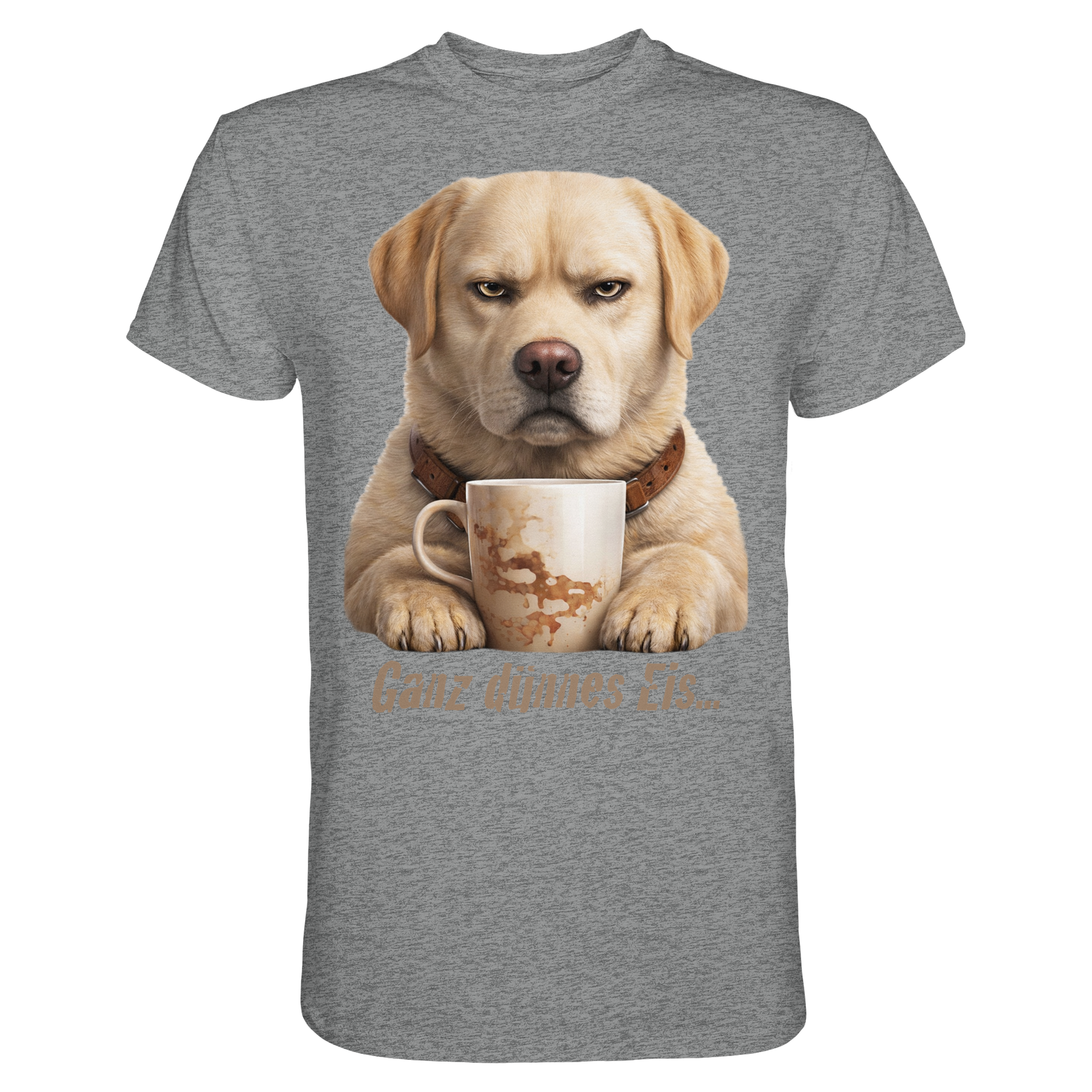 Ganz dünnes Eis- Grumpy Labrador Retreiver  - Premium Shirt