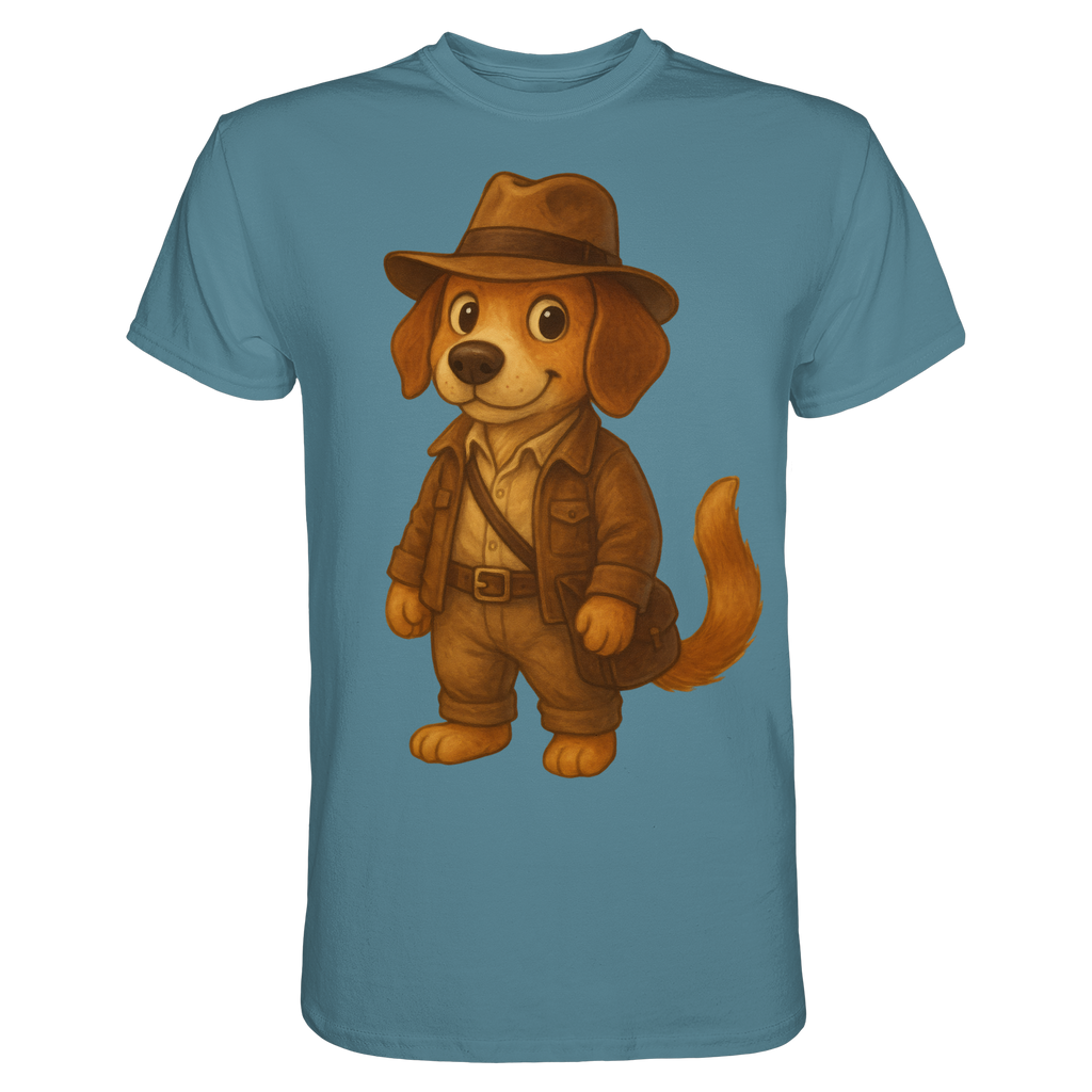 Abenteurer Hunde Cartoon  - Premium Shirt