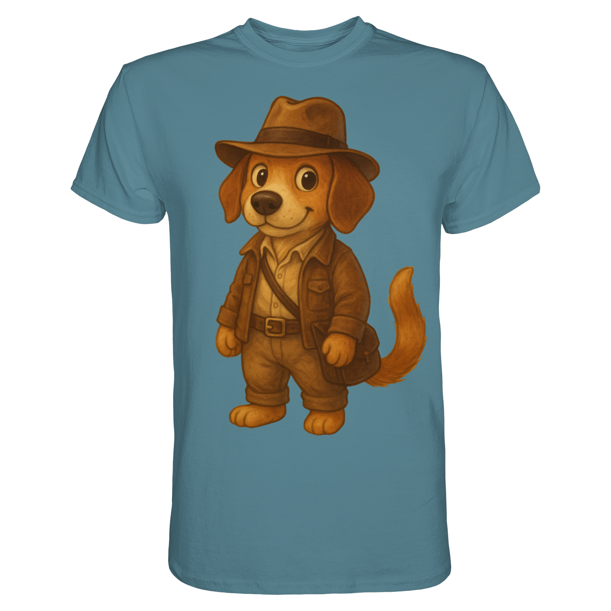 Abenteurer Hunde Cartoon  - Premium Shirt