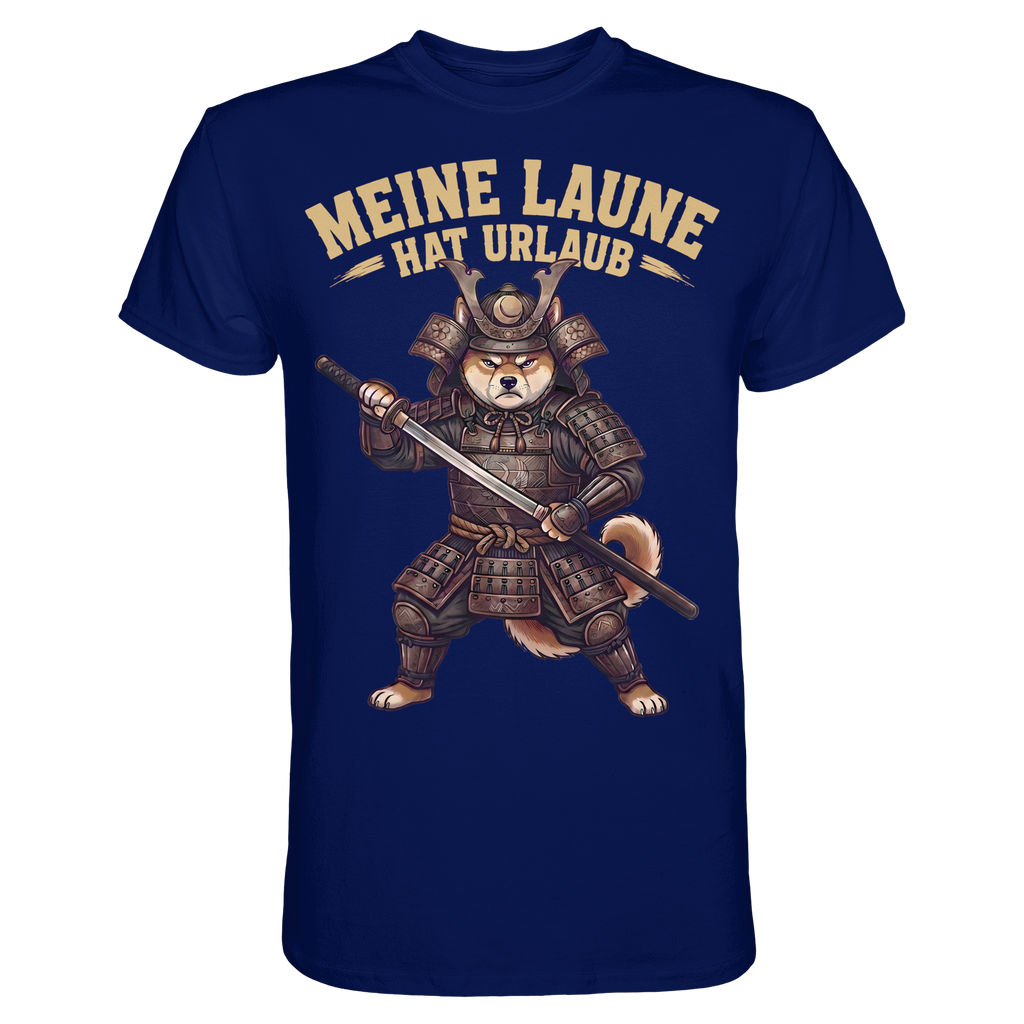 Meine Laune hat Urlaub – Lustiger Shiba Samurai Hund - Premium Shirt