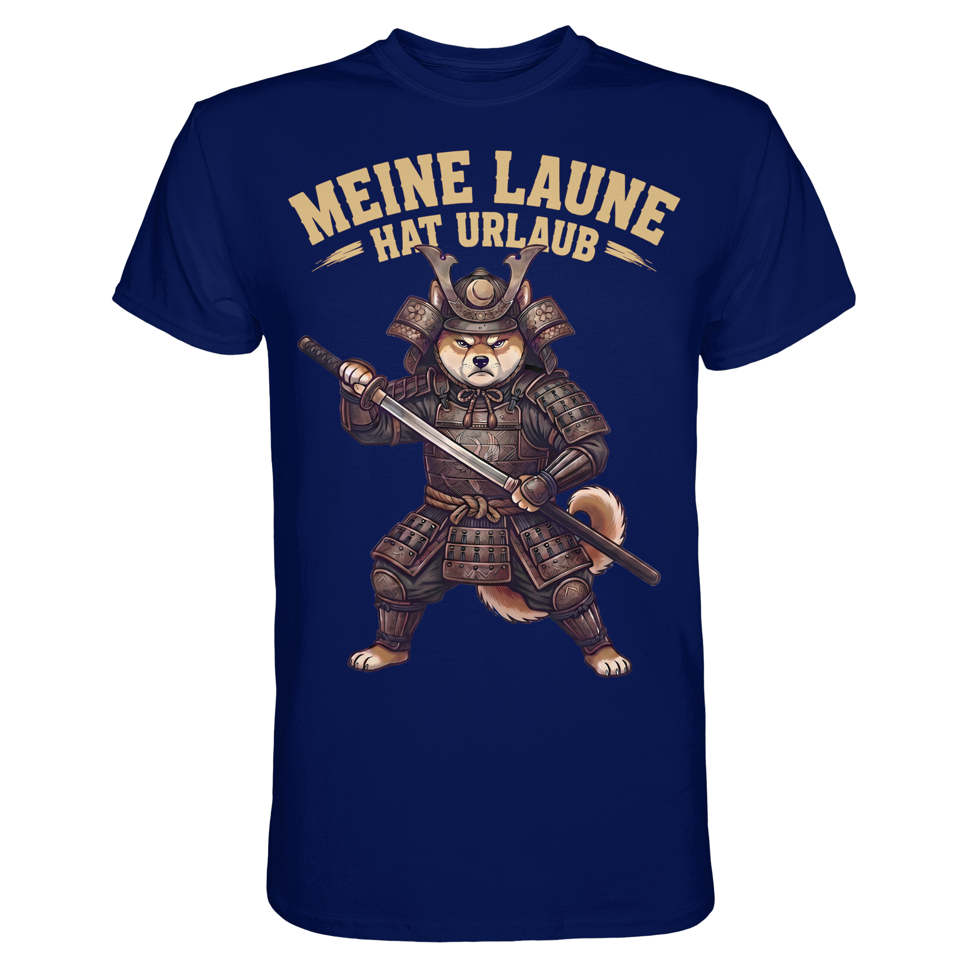 Meine Laune hat Urlaub – Lustiger Shiba Samurai Hund - Premium Shirt