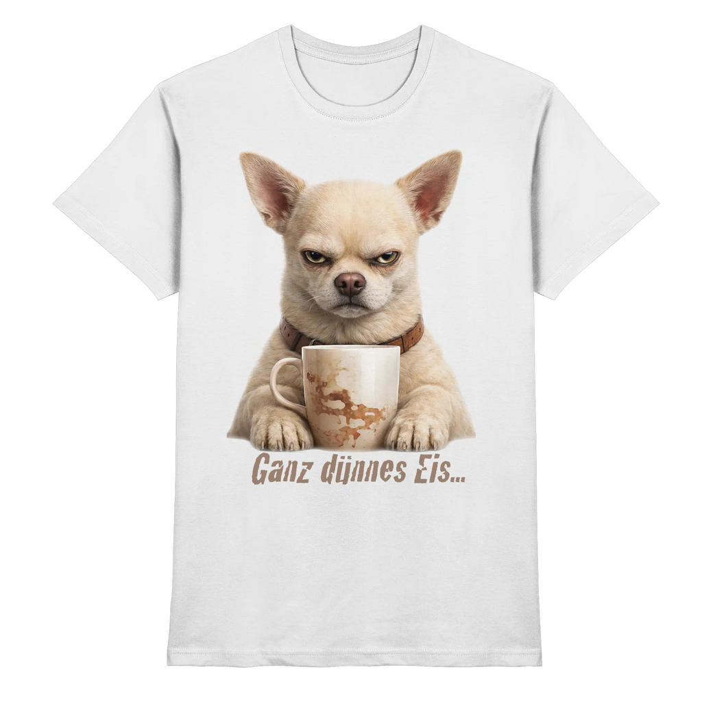 Ganz dünnes Eis. Chihuahua comic  - Premium Shirt - PAWentura