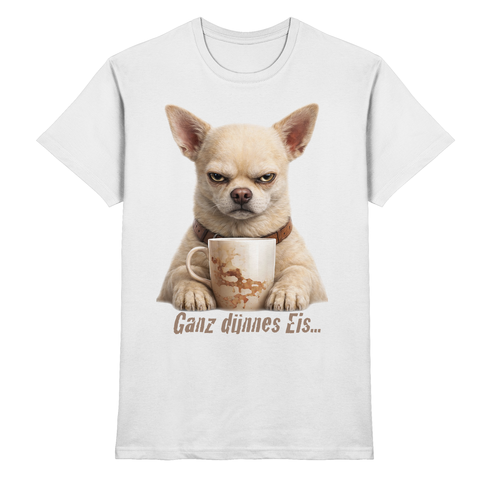 Ganz dünnes Eis. Chihuahua comic  - Premium Shirt