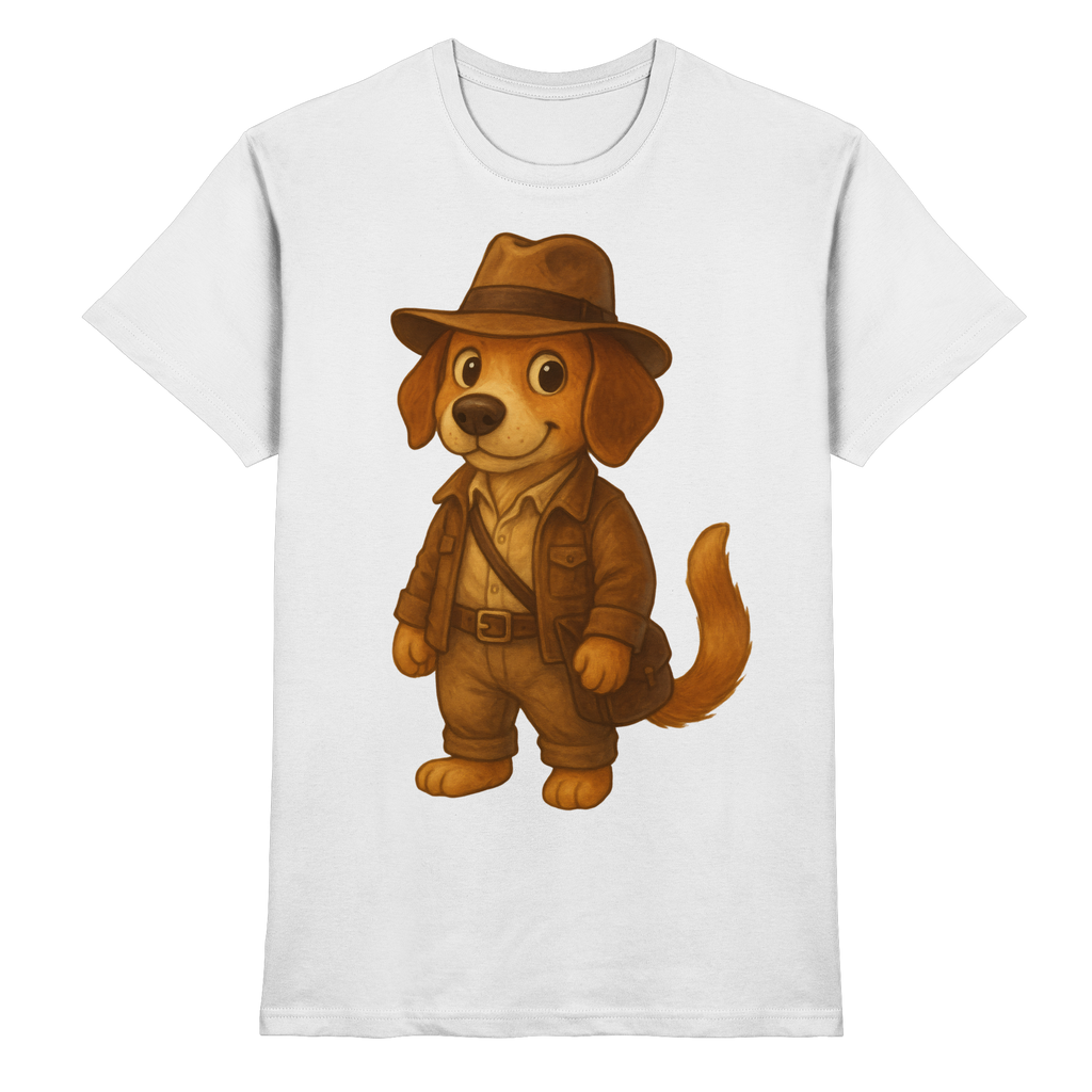 Abenteurer Hunde Cartoon  - Premium Shirt