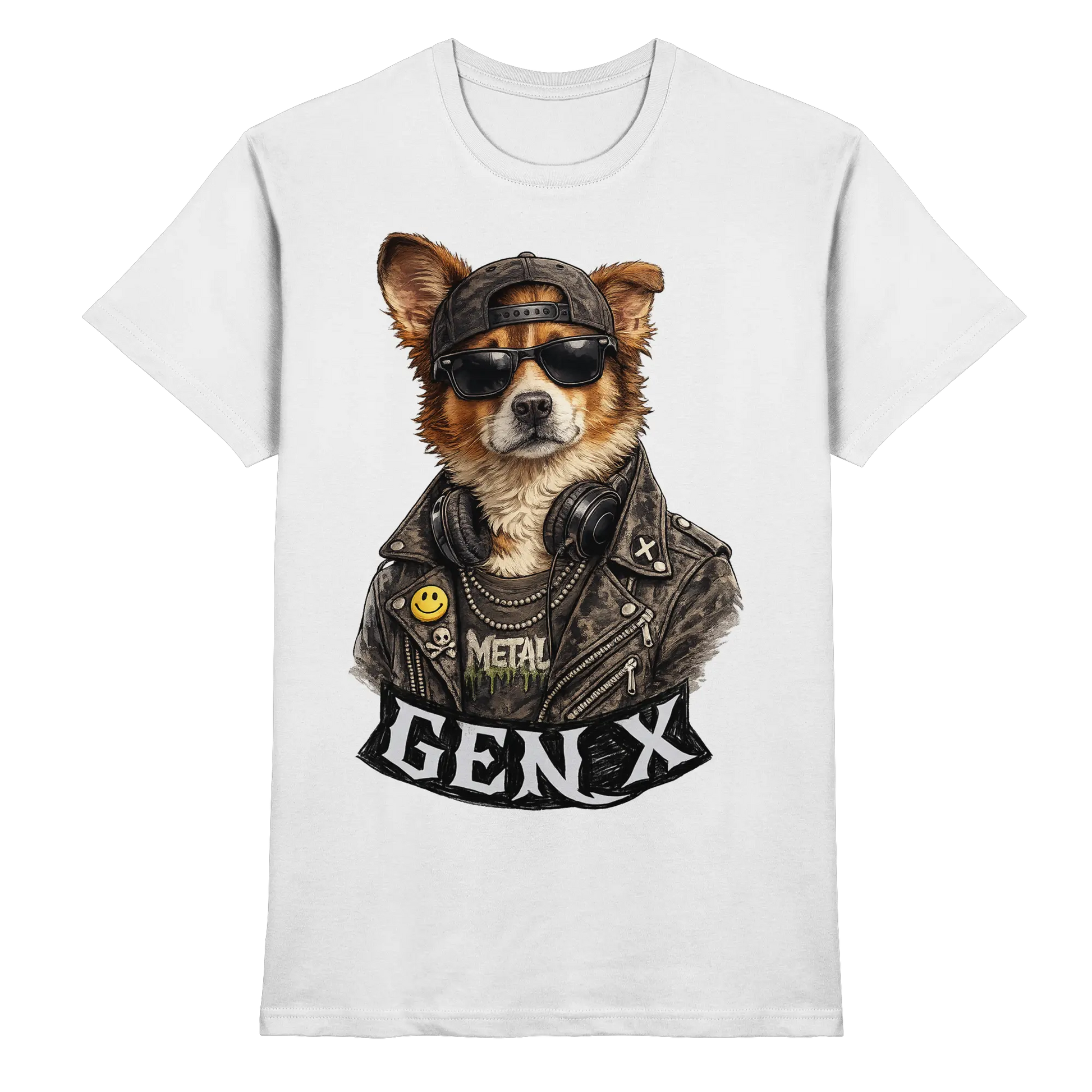 GEN X Funny Punk Dog 80s - Premium Shirt - PAWentura