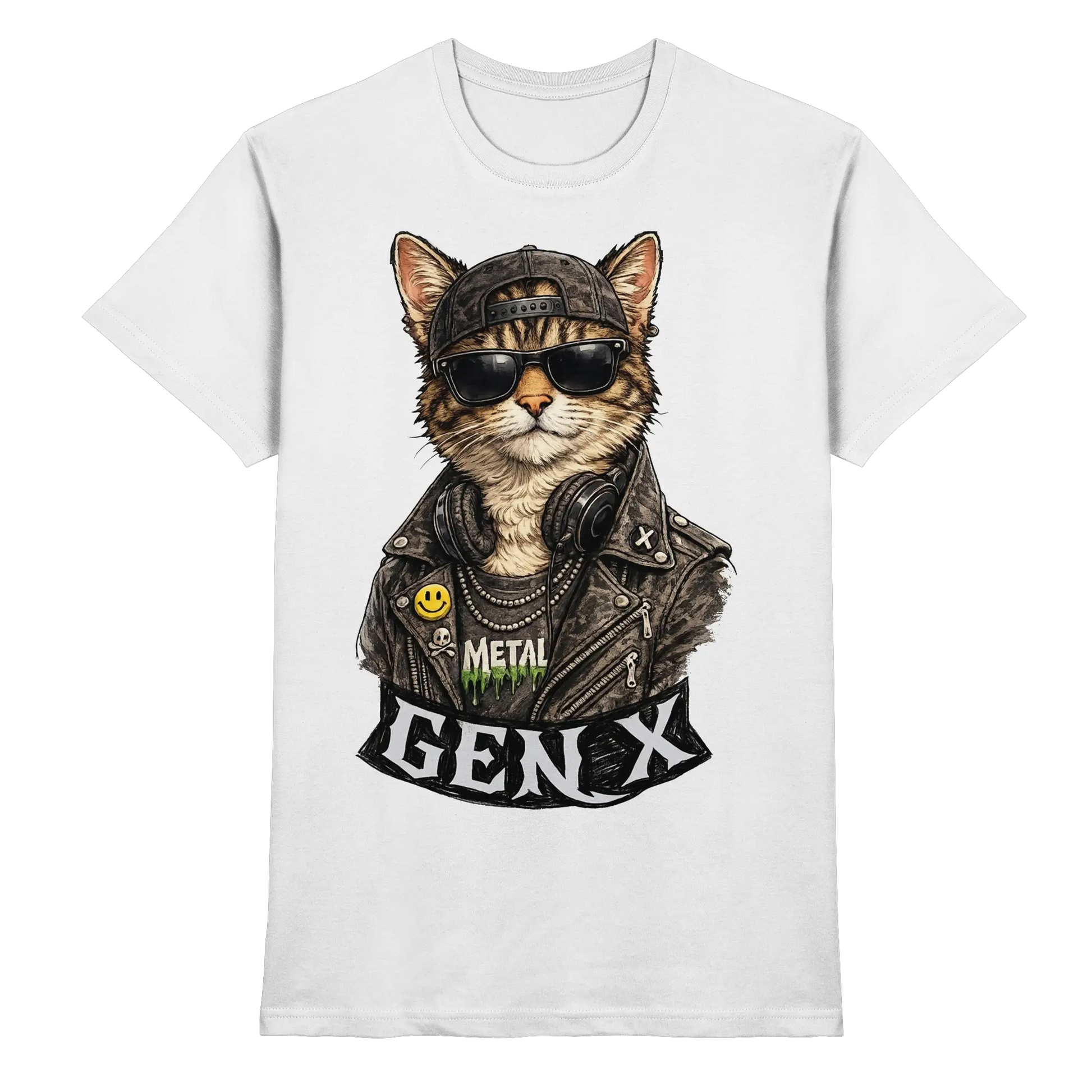 GEN X Funny Punk Cat - Premium Shirt - PAWentura