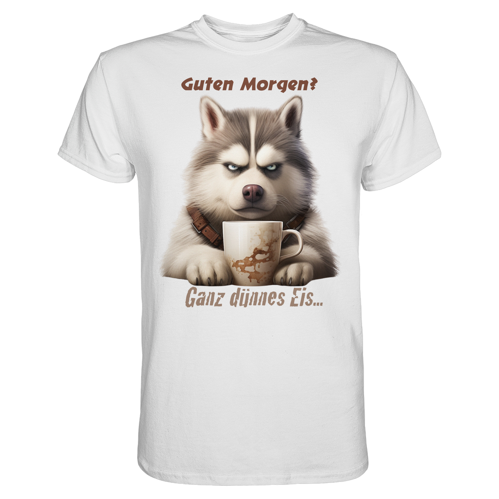 Guten Morgen. Ganz dünnnes Eis. Husky comic - Premium Shirt