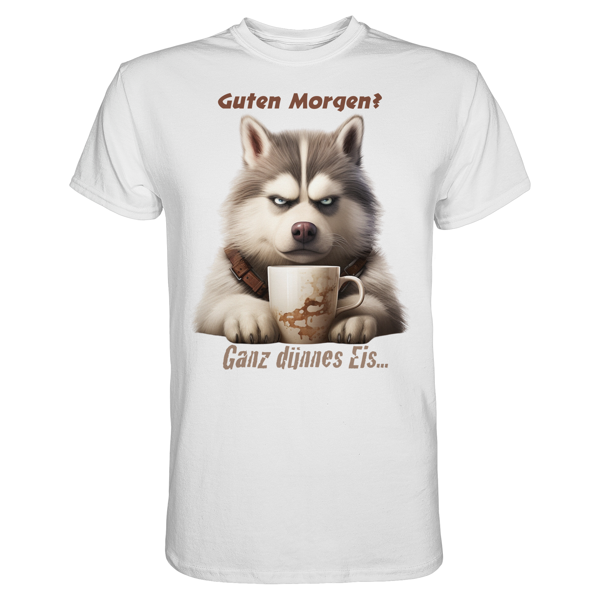 Guten Morgen. Ganz dünnnes Eis. Husky comic - Premium Shirt