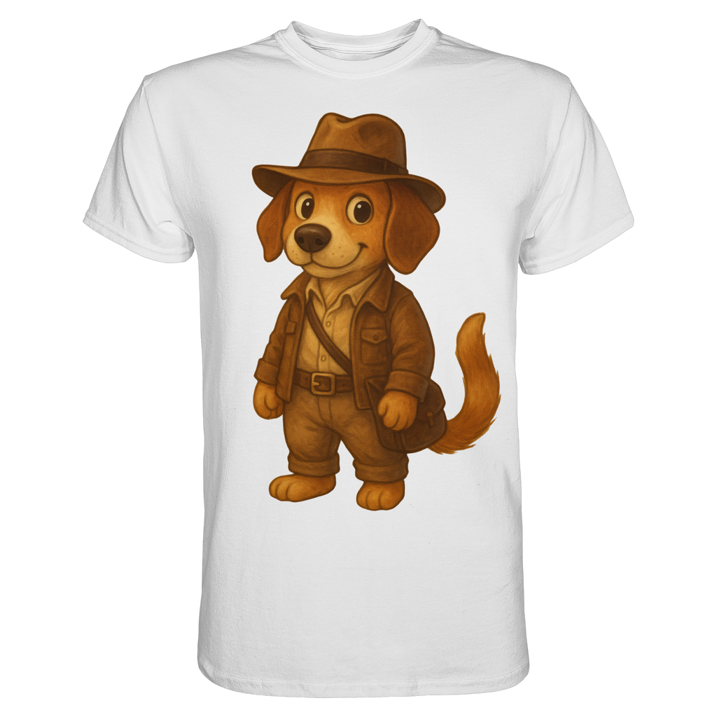 Abenteurer Hunde Cartoon  - Premium Shirt