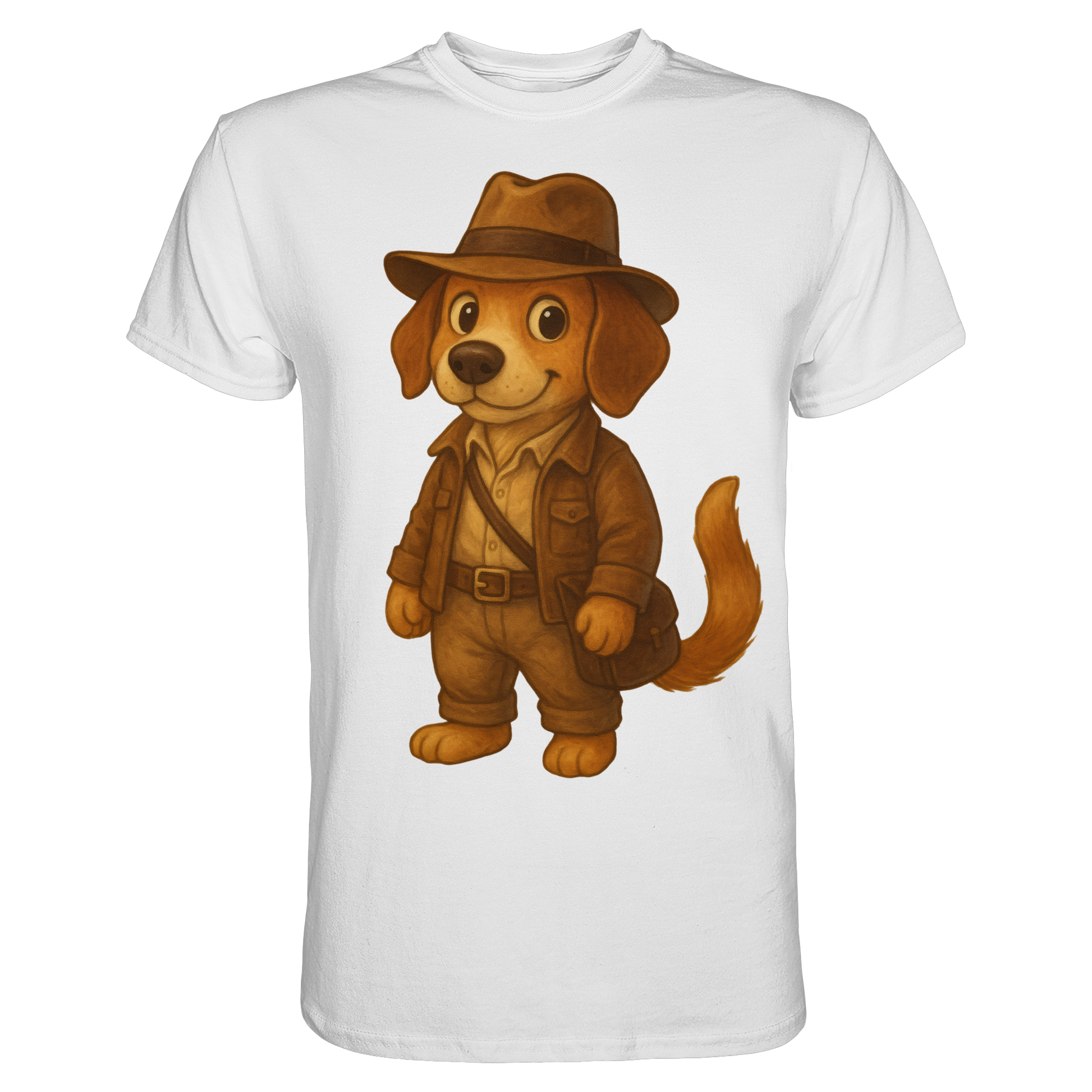 Abenteurer Hunde Cartoon  - Premium Shirt