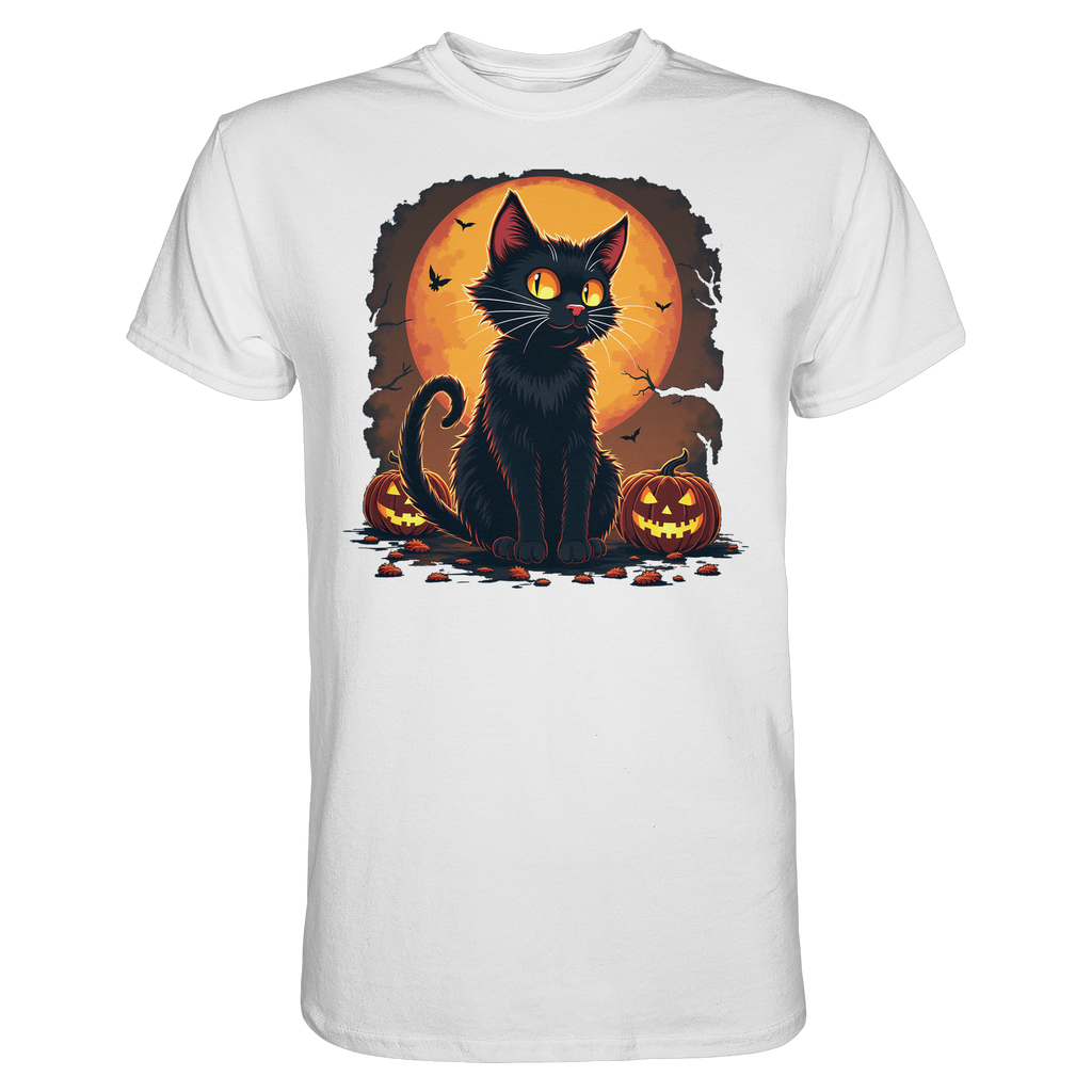 Halloween Black Cat- Schwarze Katze - Premium Shirt