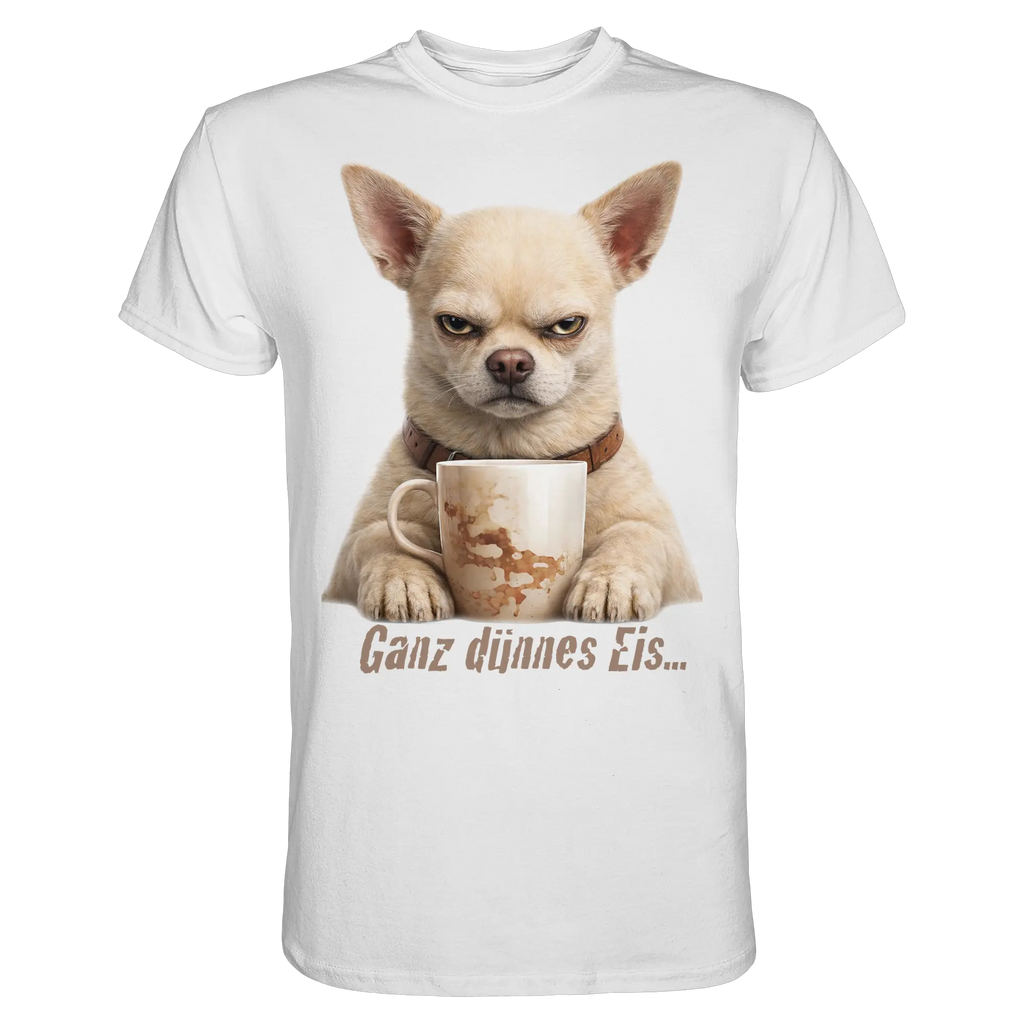 Ganz dünnes Eis. Chihuahua comic  - Premium Shirt - PAWentura